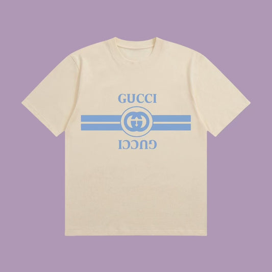 Blue Belted Text T - Shirt from the Spring - Summer Collection