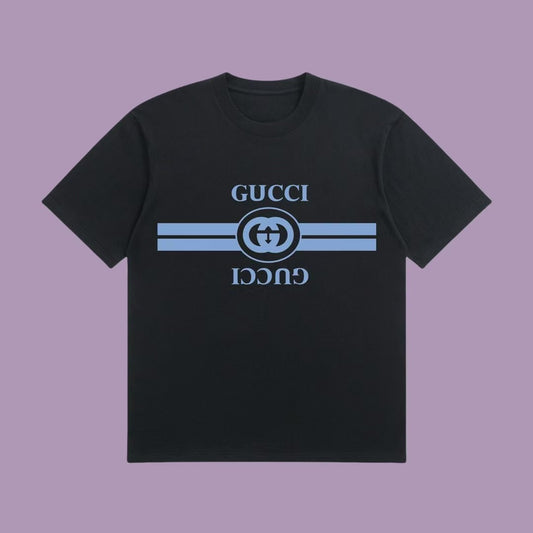 Blue Belted Text T - Shirt from the Spring - Summer Collection