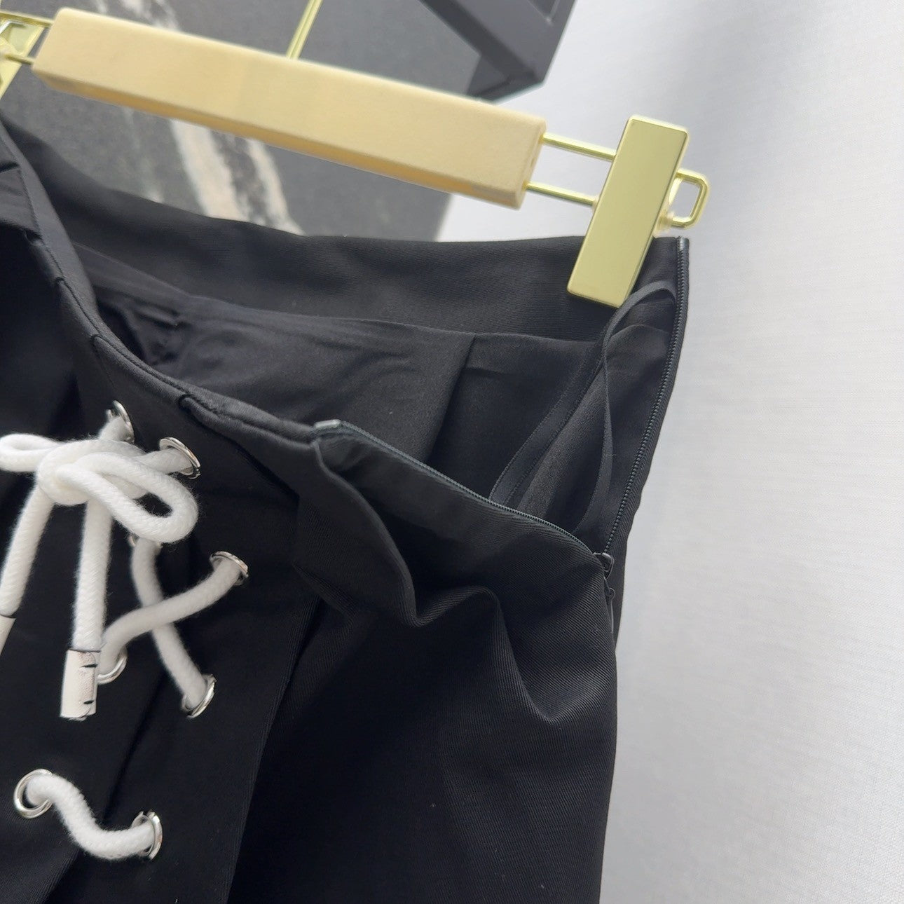 Spring - Summer 2025 New Arrival: Nautical - style Short Pleated Skirt with Rope Detailing