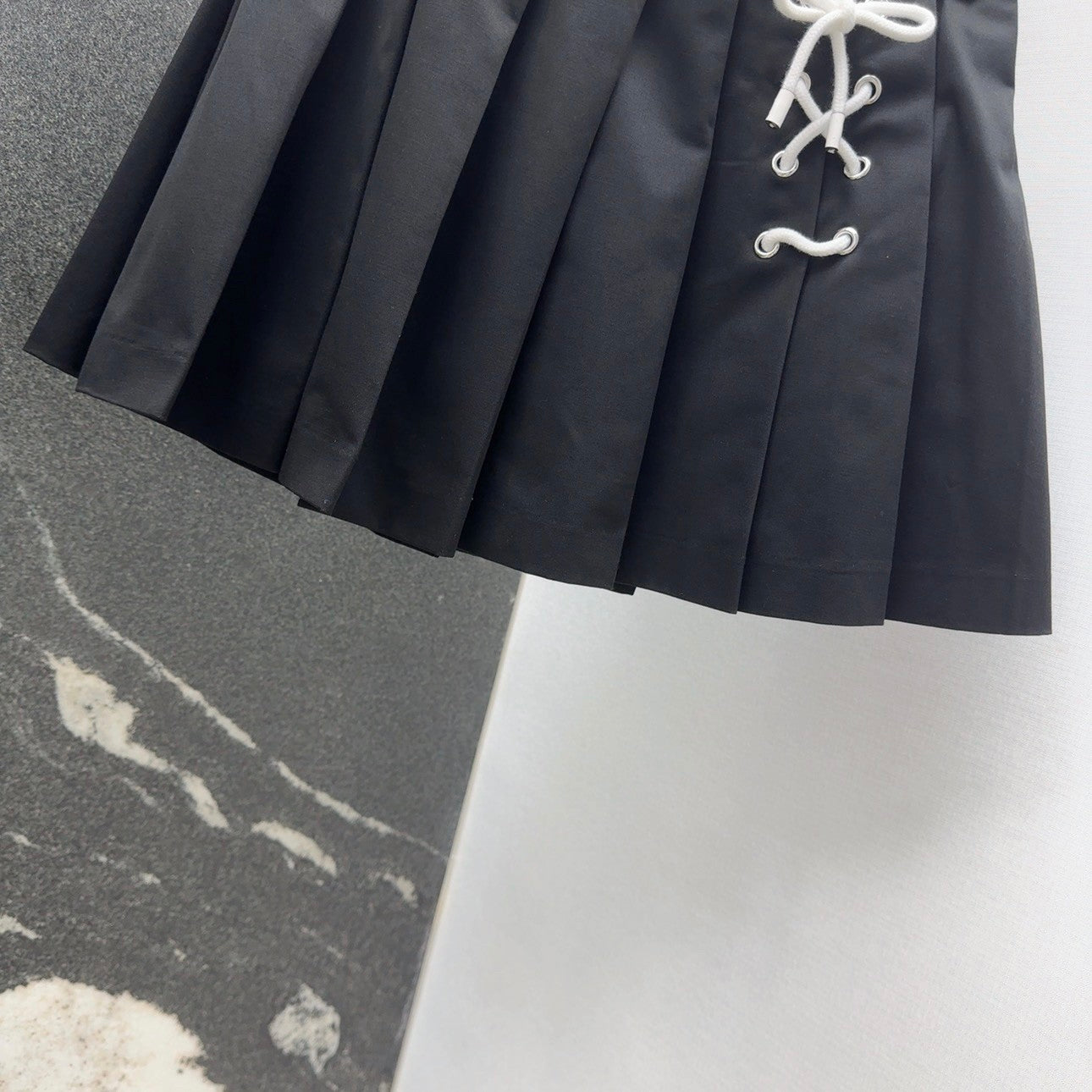 Spring - Summer 2025 New Arrival: Nautical - style Short Pleated Skirt with Rope Detailing
