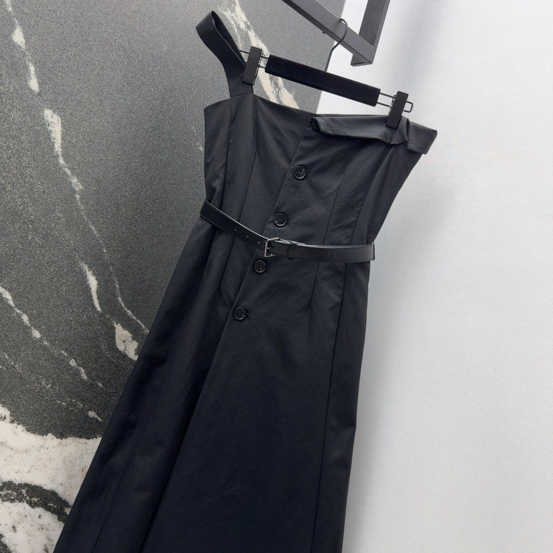 Spring - Summer 2025 New Arrival: Classic Single - shoulder Strapless Dress