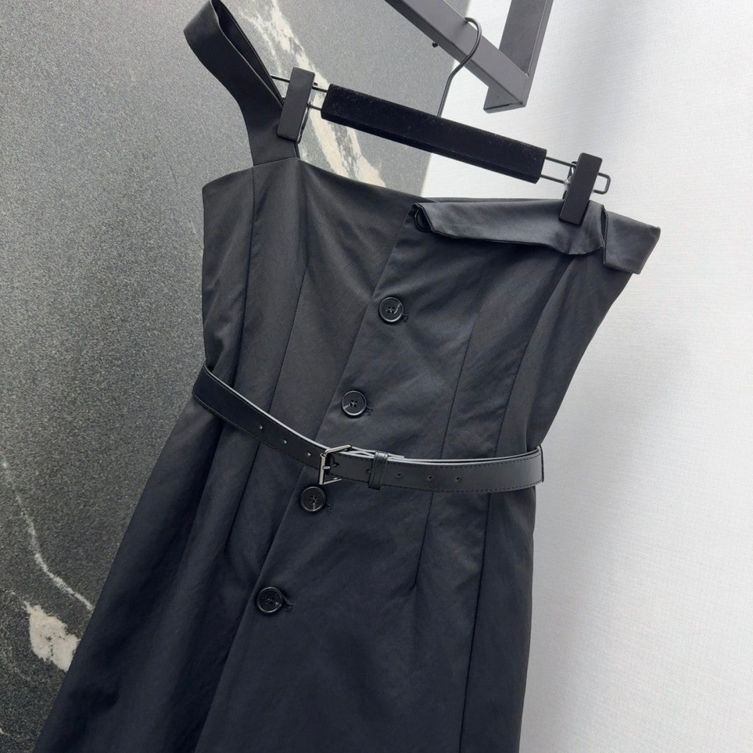 Spring - Summer 2025 New Arrival: Classic Single - shoulder Strapless Dress