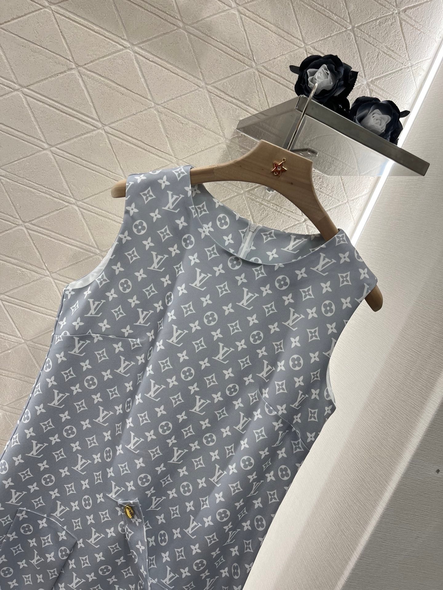 Sleeveless Monogram Dress