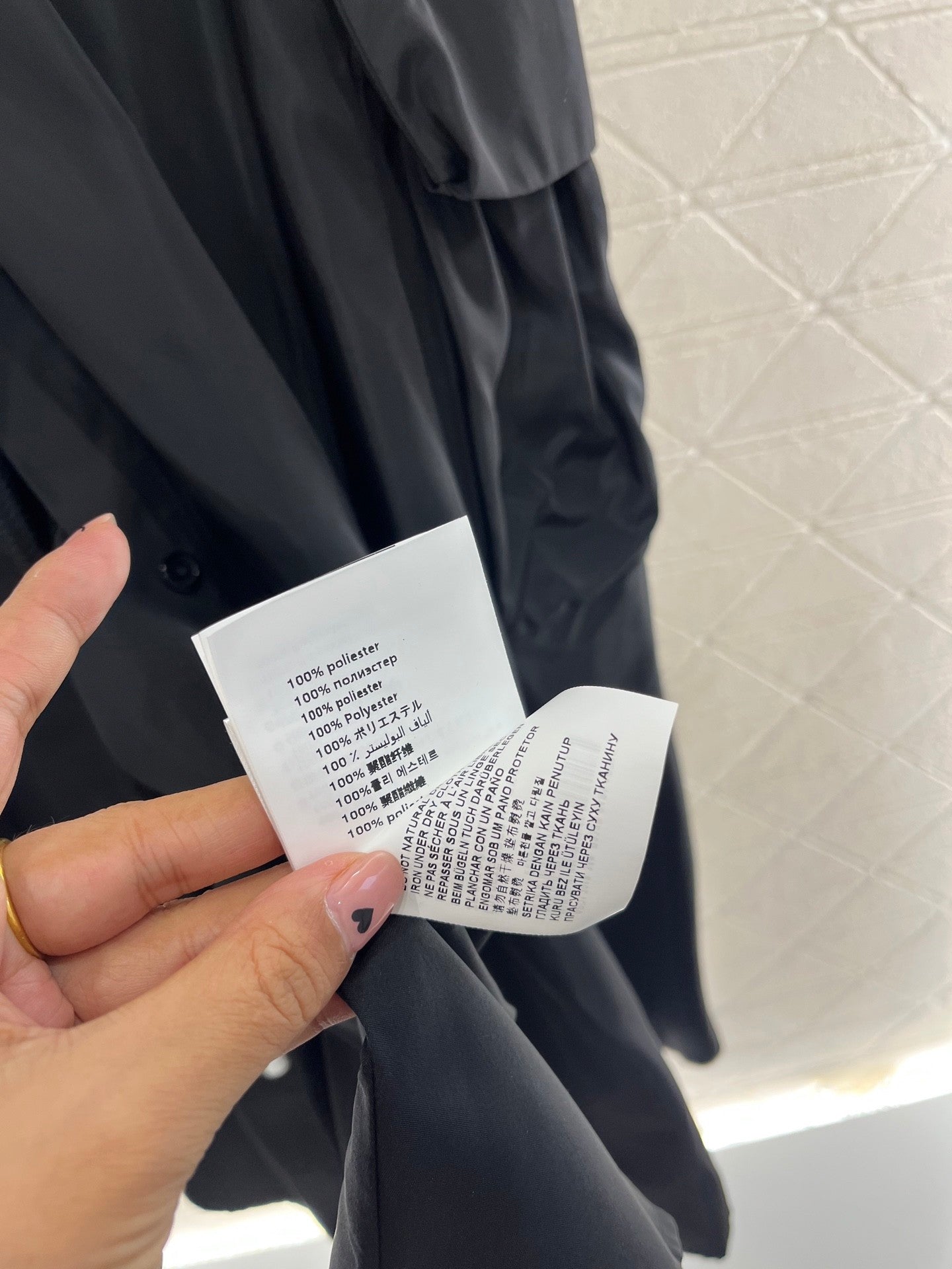 Black Short - sleeved Collared Drawstring Dress