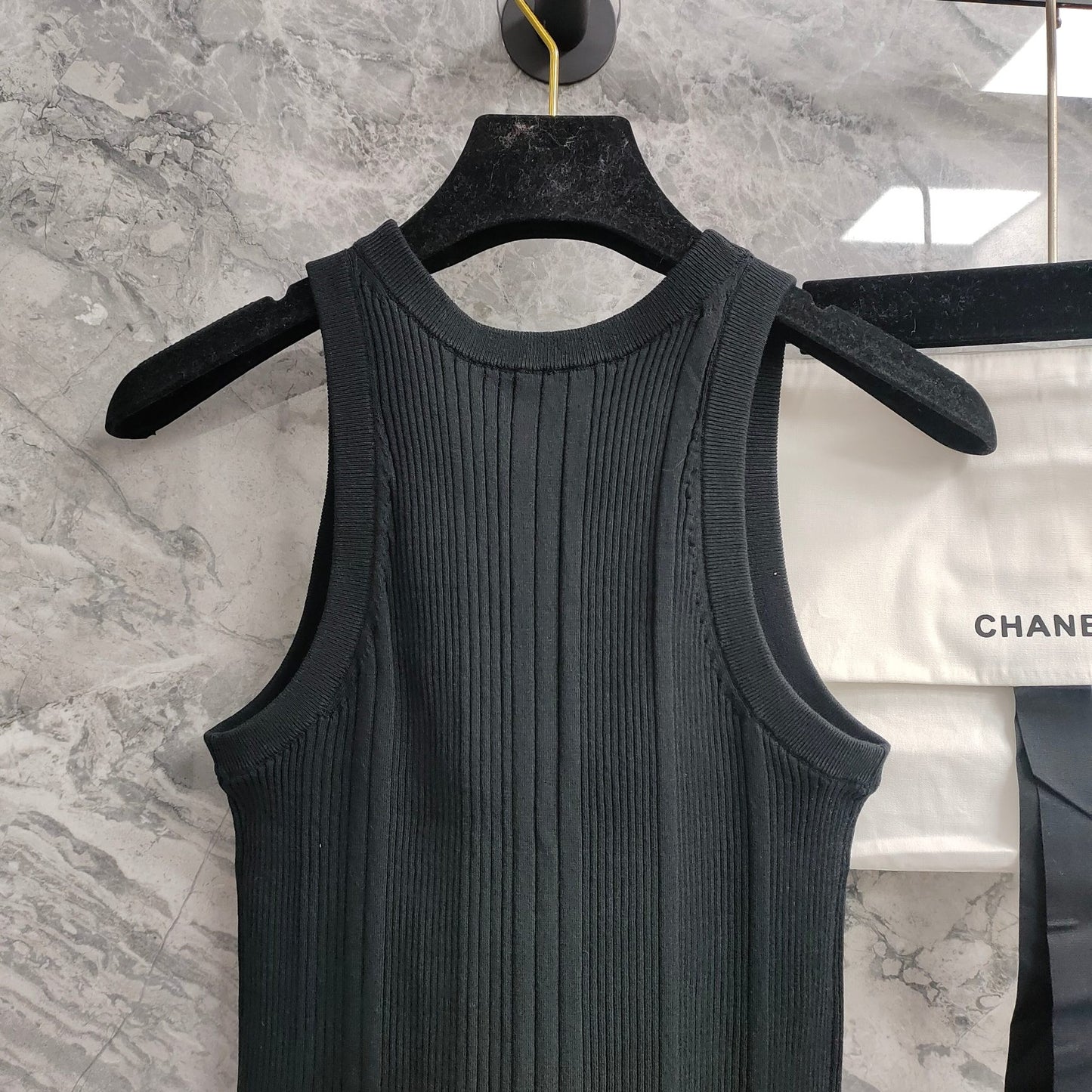 Must - have Trendy Item This Season! Ribbed Waffle - Knit Patchwork Knitted Sleeveless Dress