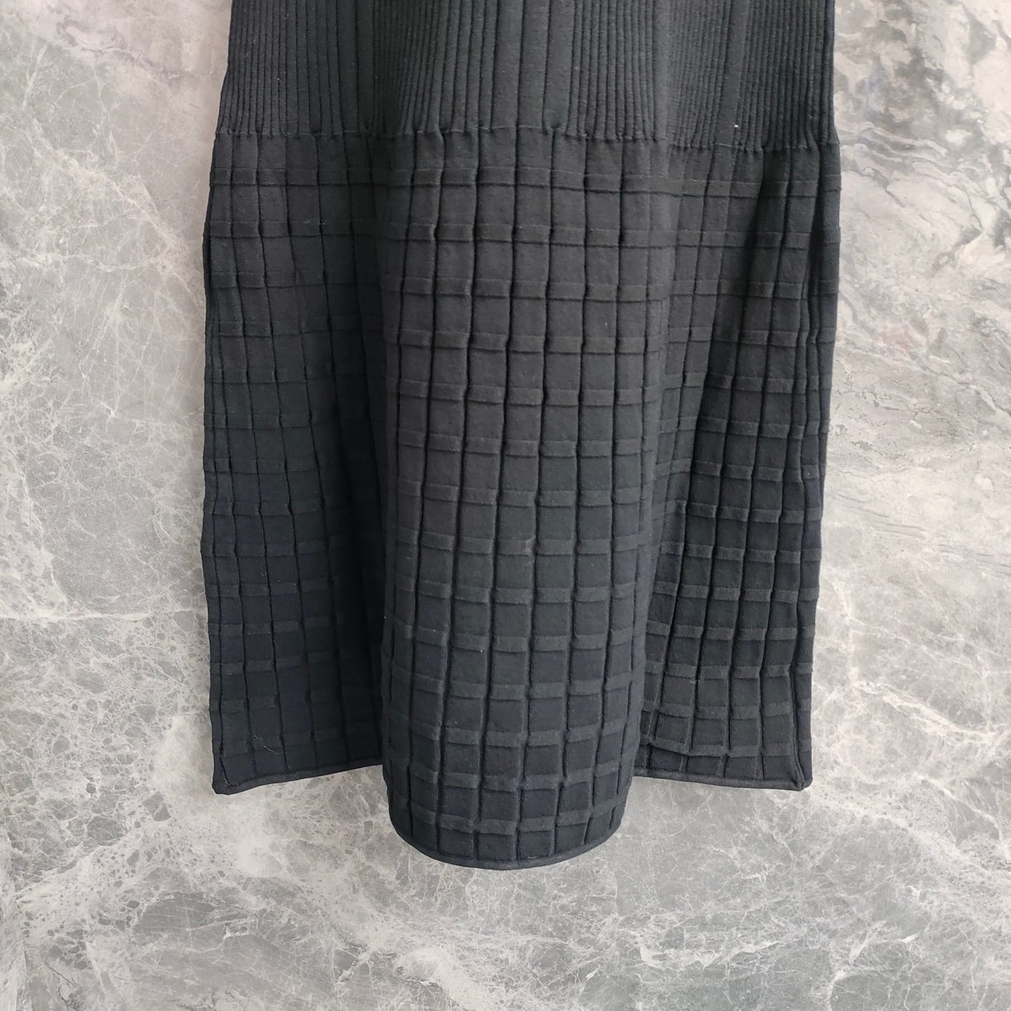 Must - have Trendy Item This Season! Ribbed Waffle - Knit Patchwork Knitted Sleeveless Dress