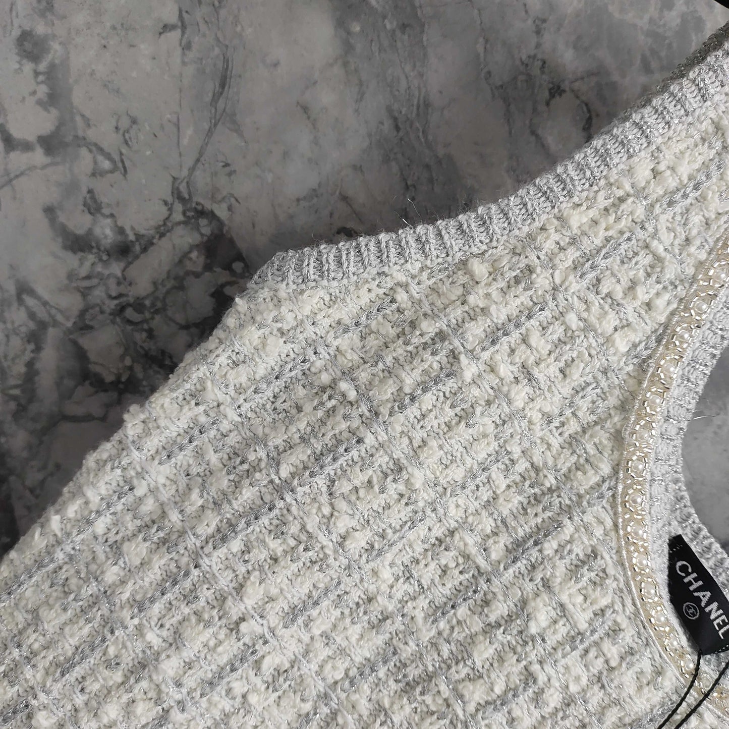 Graceful Sleeveless Dress: Beaded Waist - cinching and Slimming Knit Dress