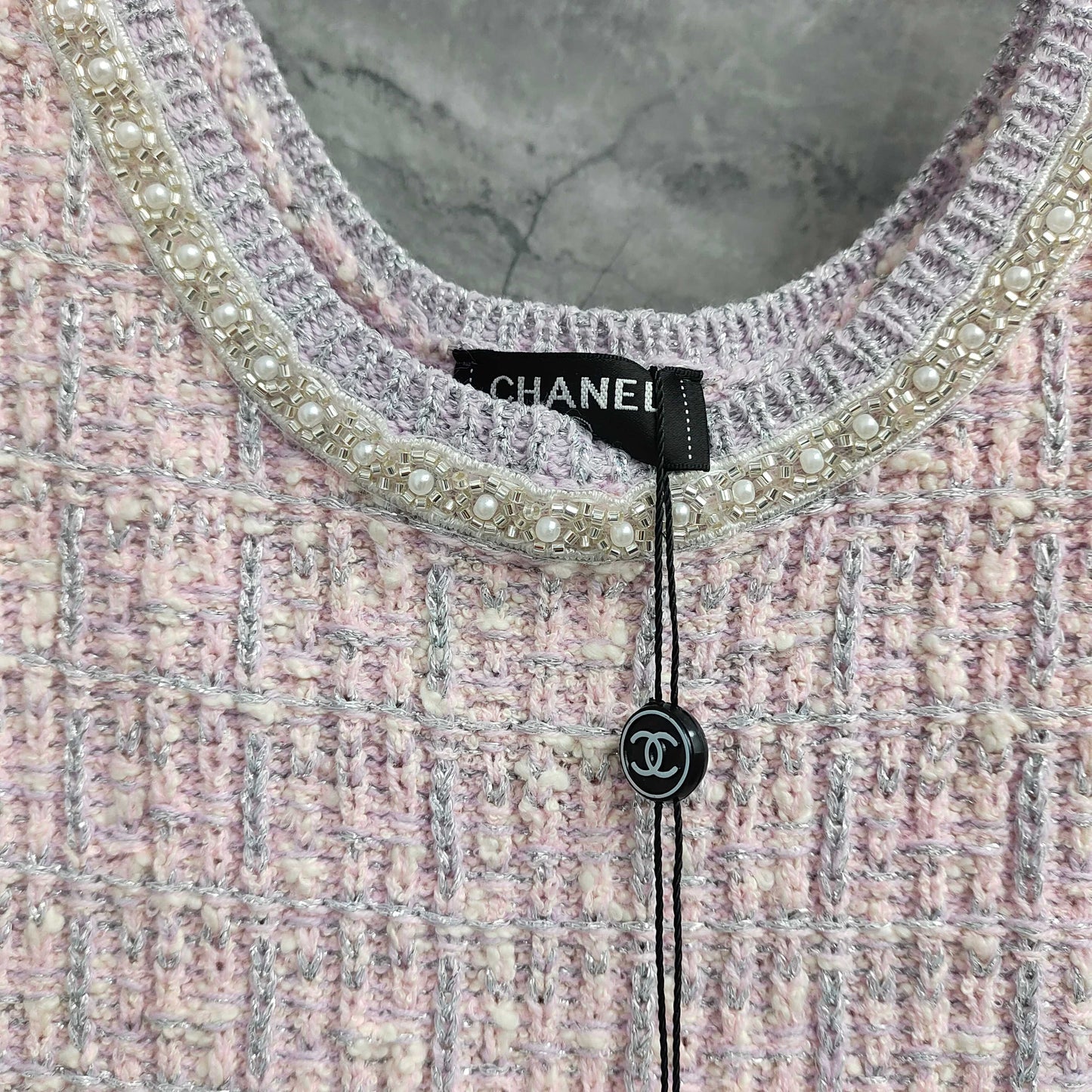 Graceful Sleeveless Dress: Beaded Waist - cinching and Slimming Knit Dress