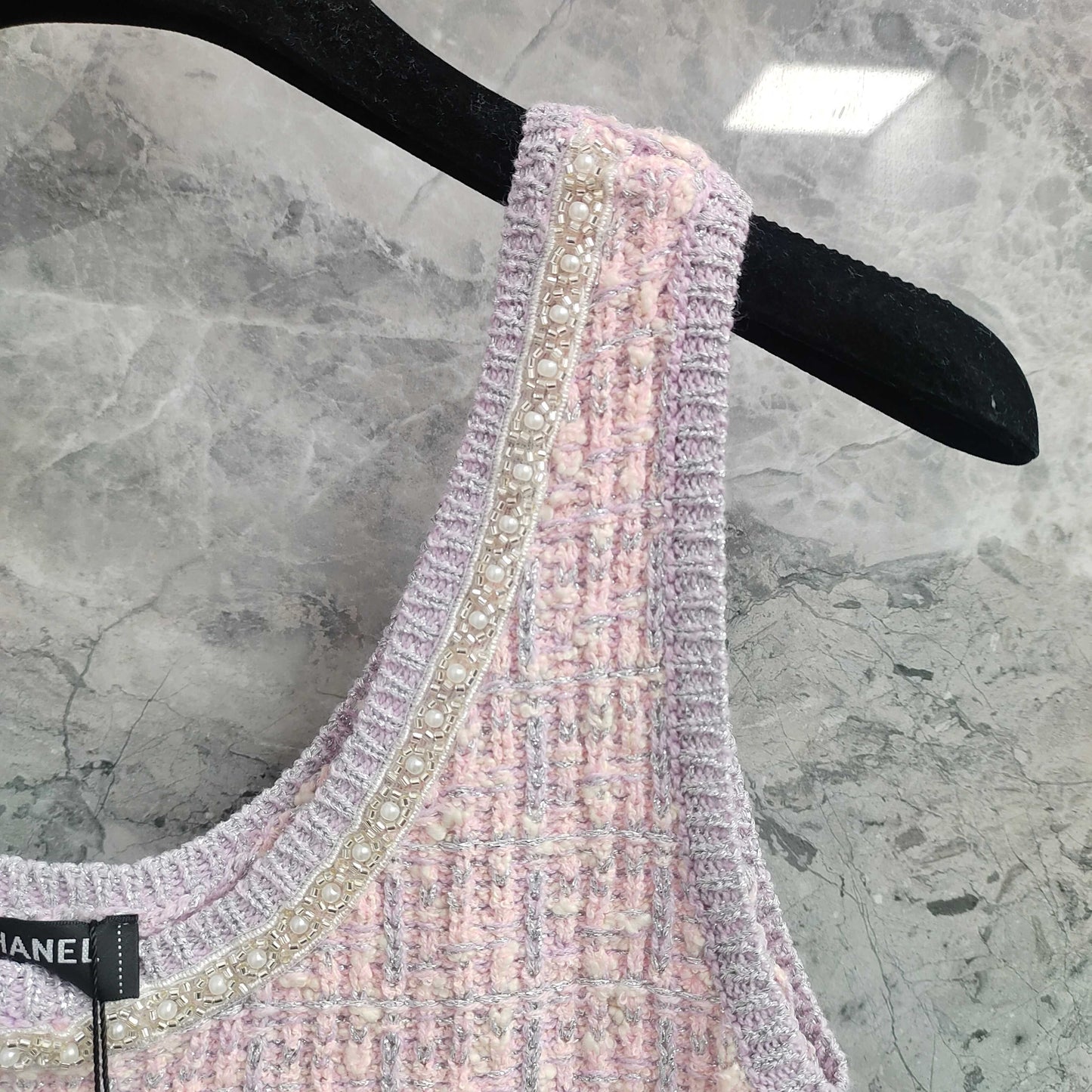 Graceful Sleeveless Dress: Beaded Waist - cinching and Slimming Knit Dress