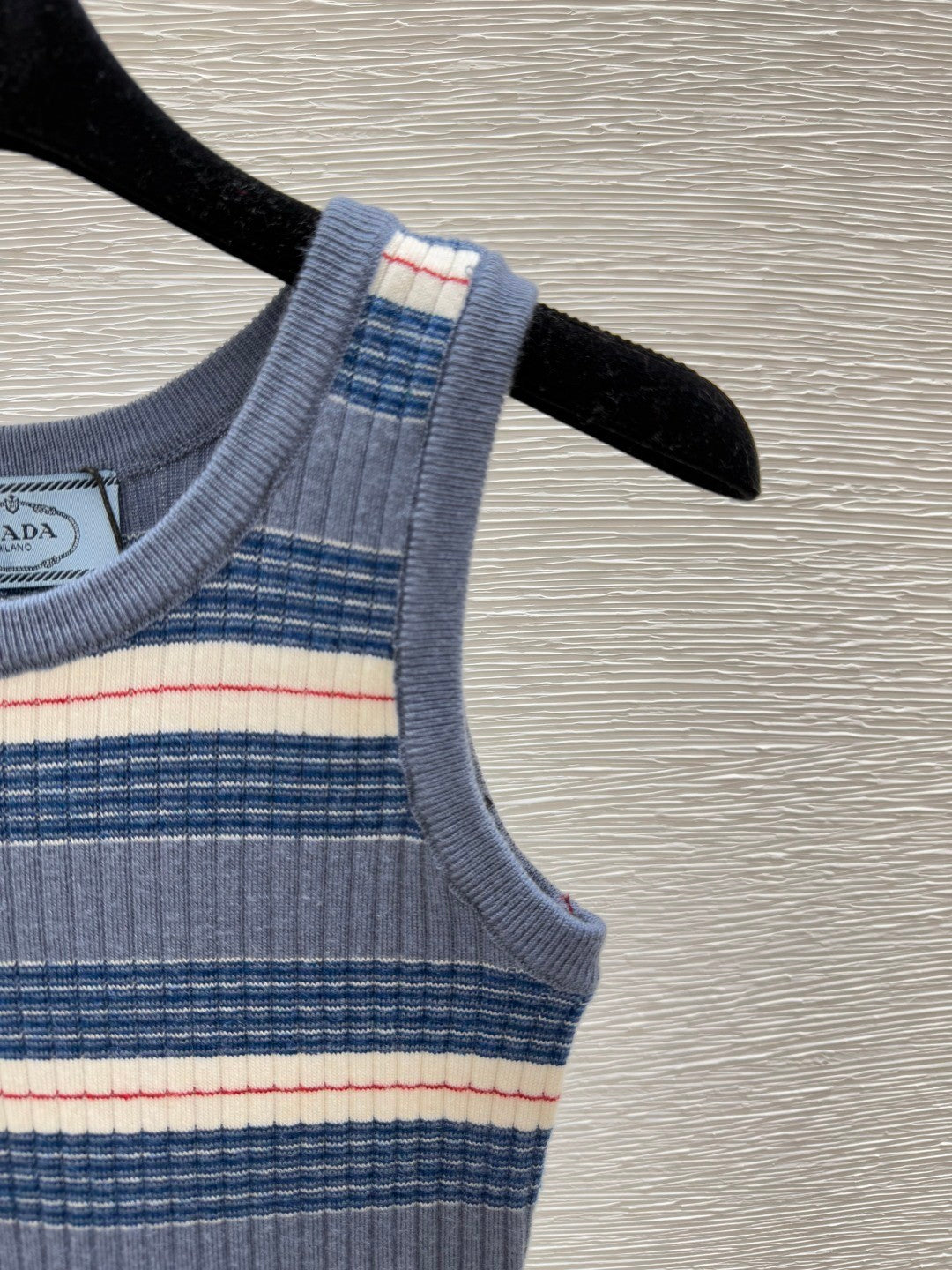 New Arrival: Round - neck Knitted Dress with Contrast - color Stripes