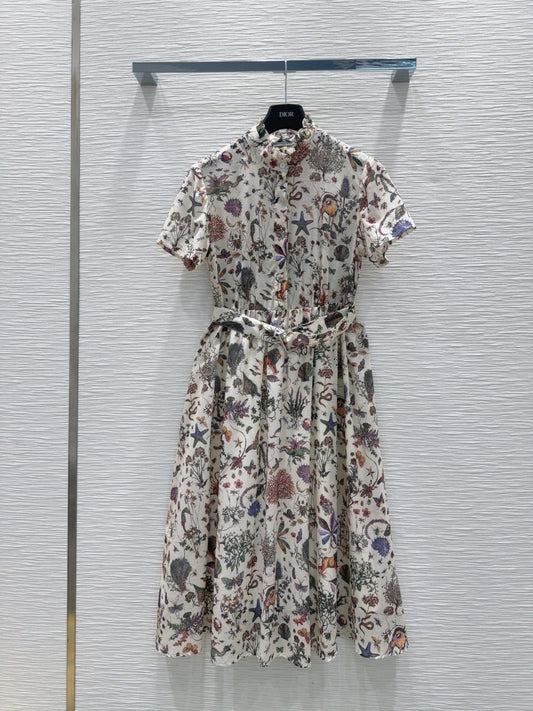 Enchanting Floral - Print Dress: Where Artistry Meets Elegance