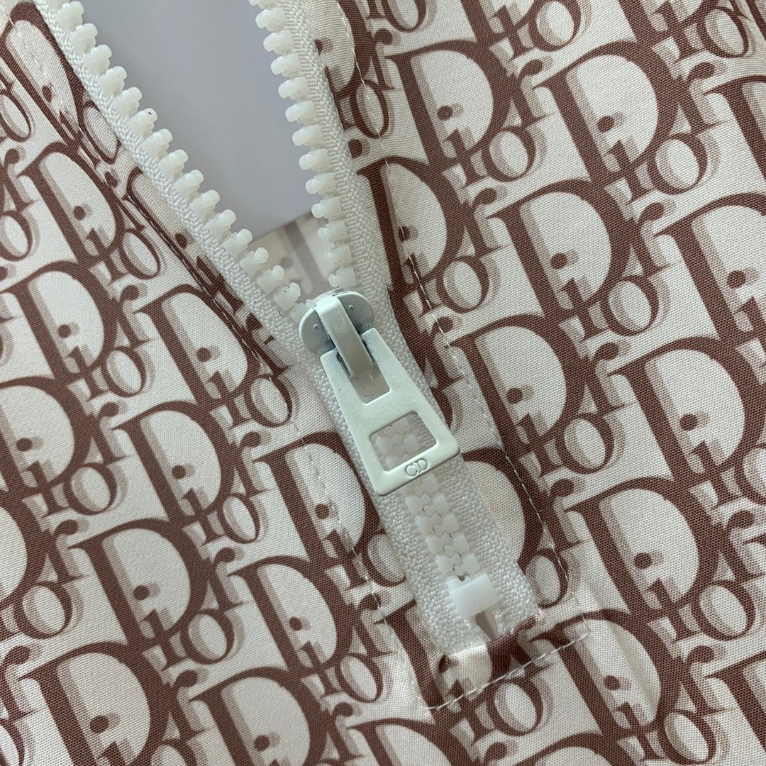 inspired Dress with All - over Monogram Print, Cinched Waist & Flared Silhouette