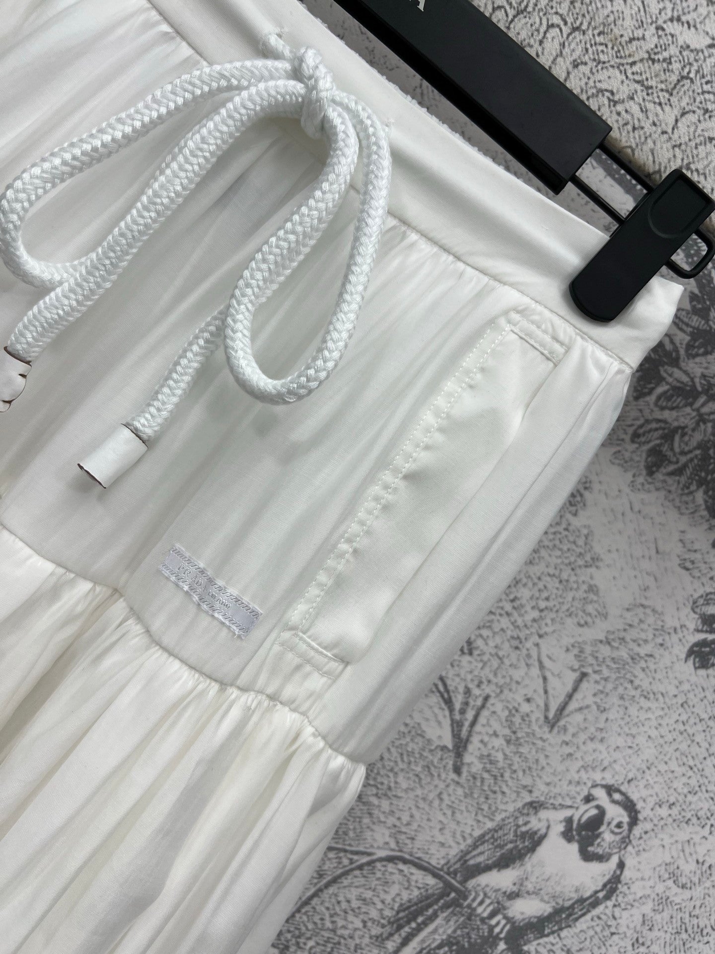 Organza puff midi skirt