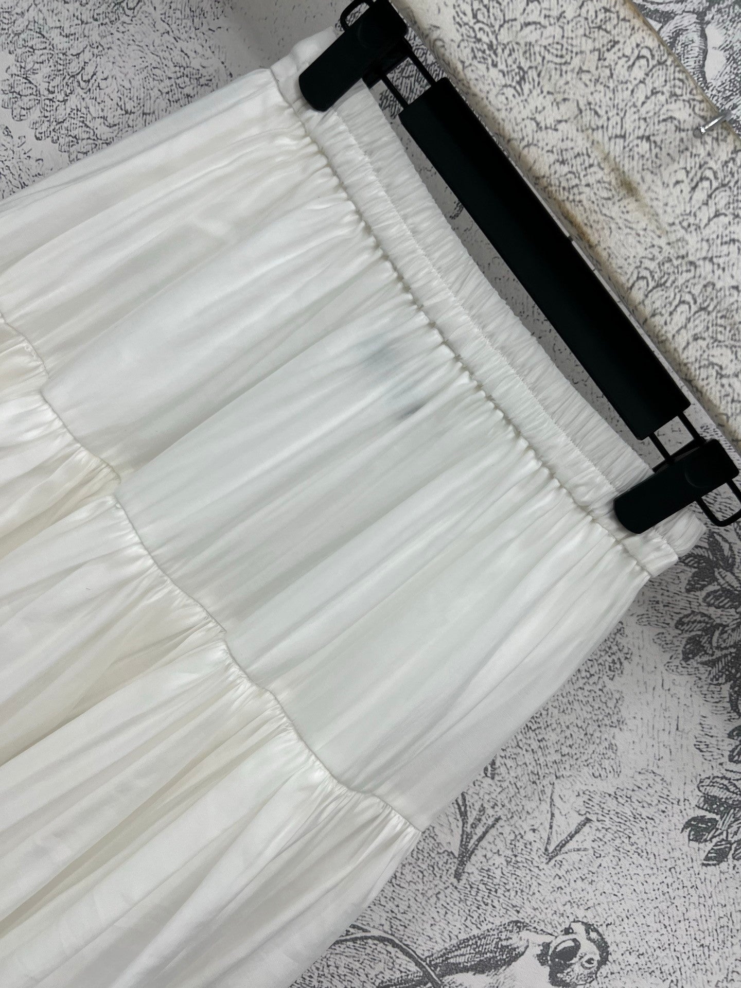 Organza puff midi skirt