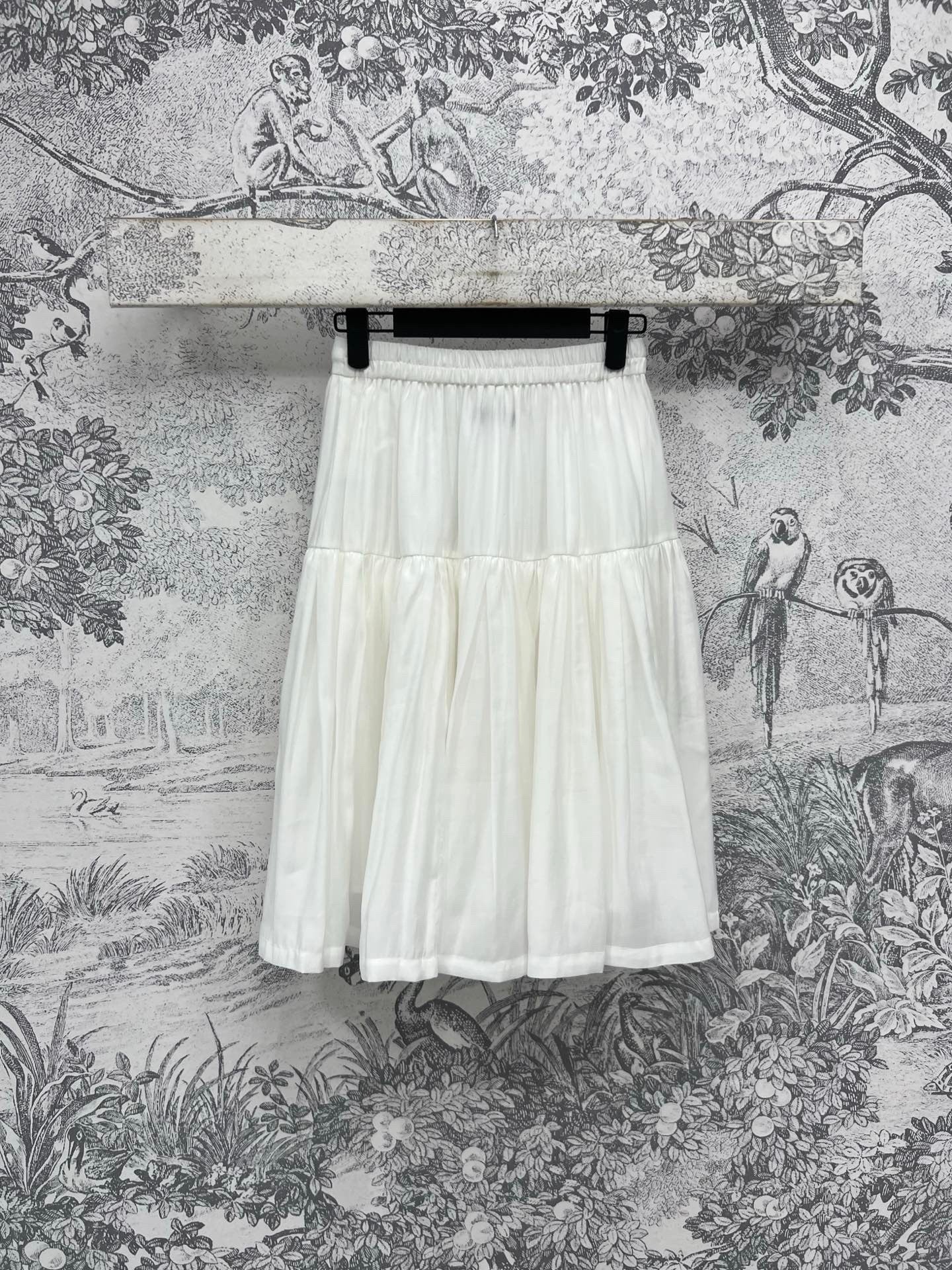 Organza puff midi skirt