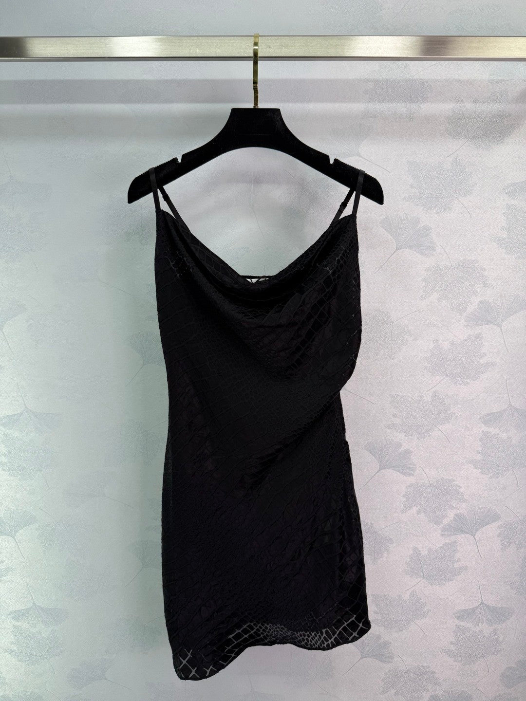 Alligator - pattern jacquard camisole dress