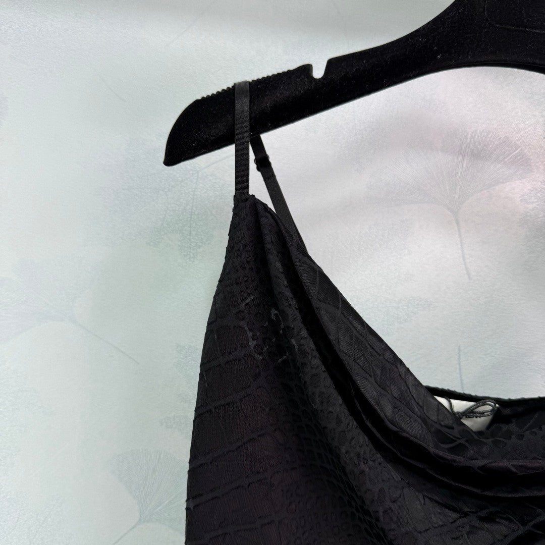 Alligator - pattern jacquard camisole dress