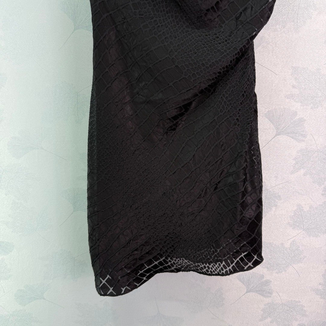 Alligator - pattern jacquard camisole dress