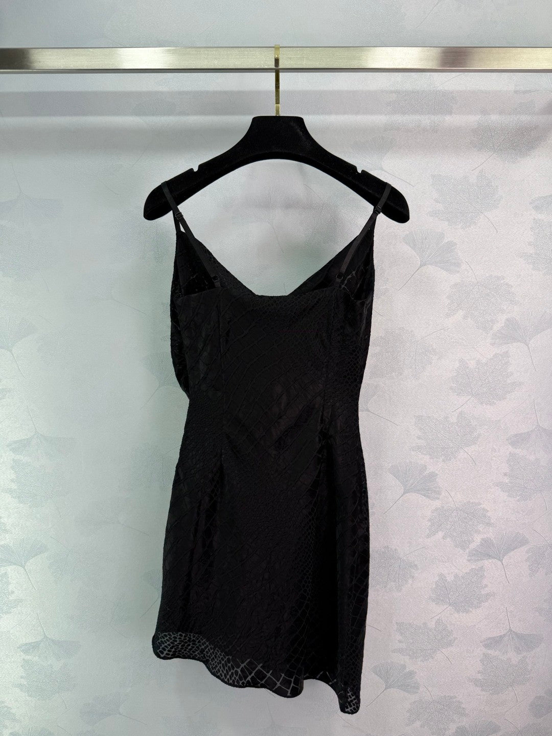 Alligator - pattern jacquard camisole dress