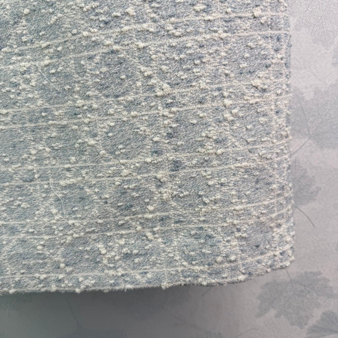 Soft blue camisole dress with checkered pattern