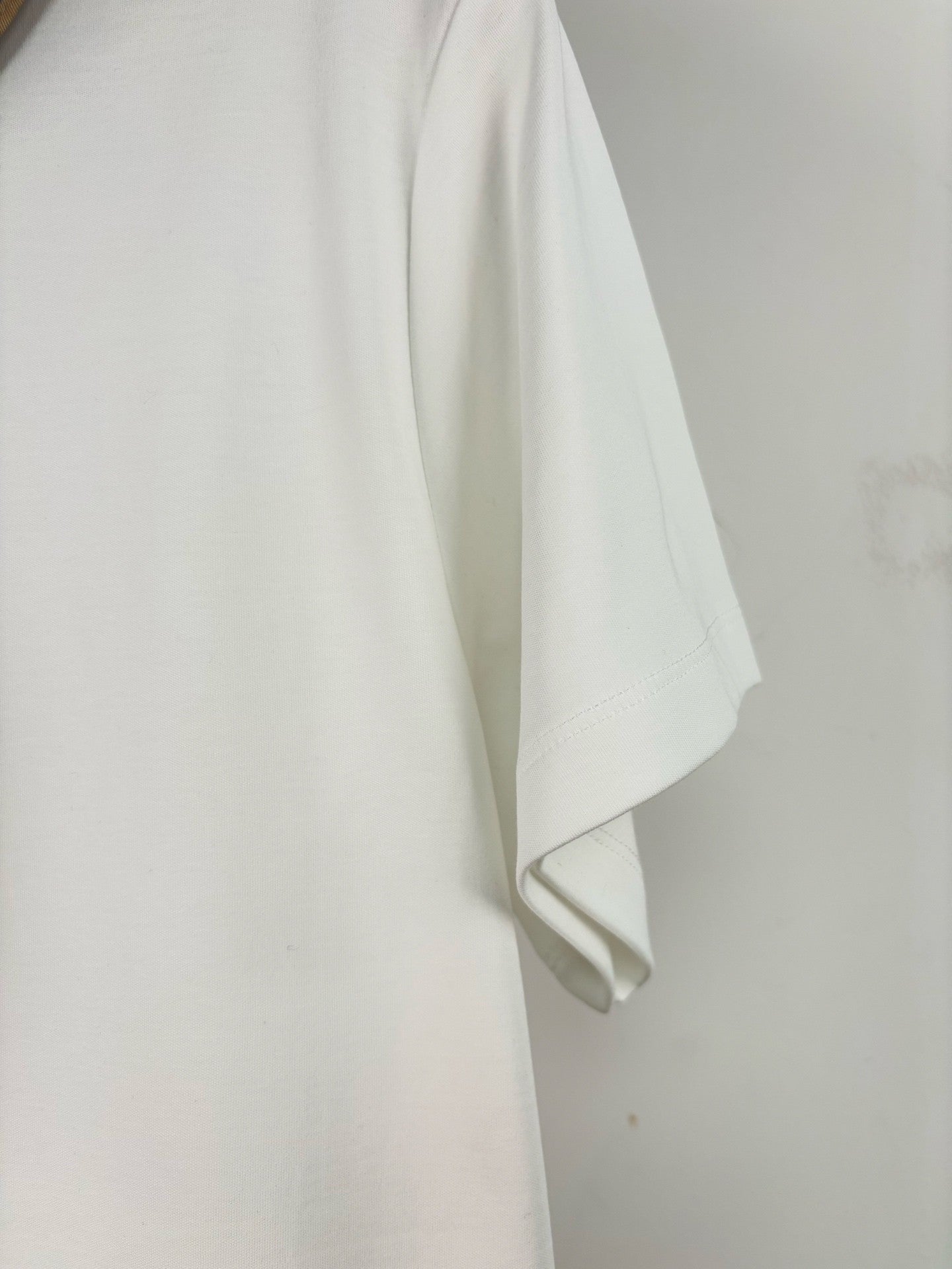 White T - Shirt: Stylish with Detachable Blue Silk Scarf