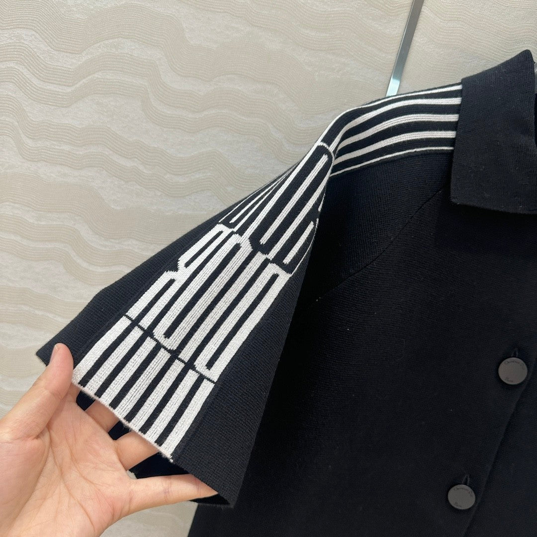 Missd Tennis - inspired Knitted Short - sleeved  T - shirt Cardigan Jacket