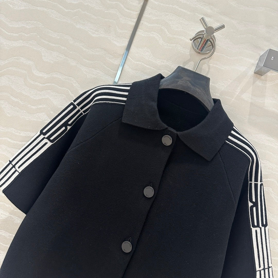 Missd Tennis - inspired Knitted Short - sleeved  T - shirt Cardigan Jacket