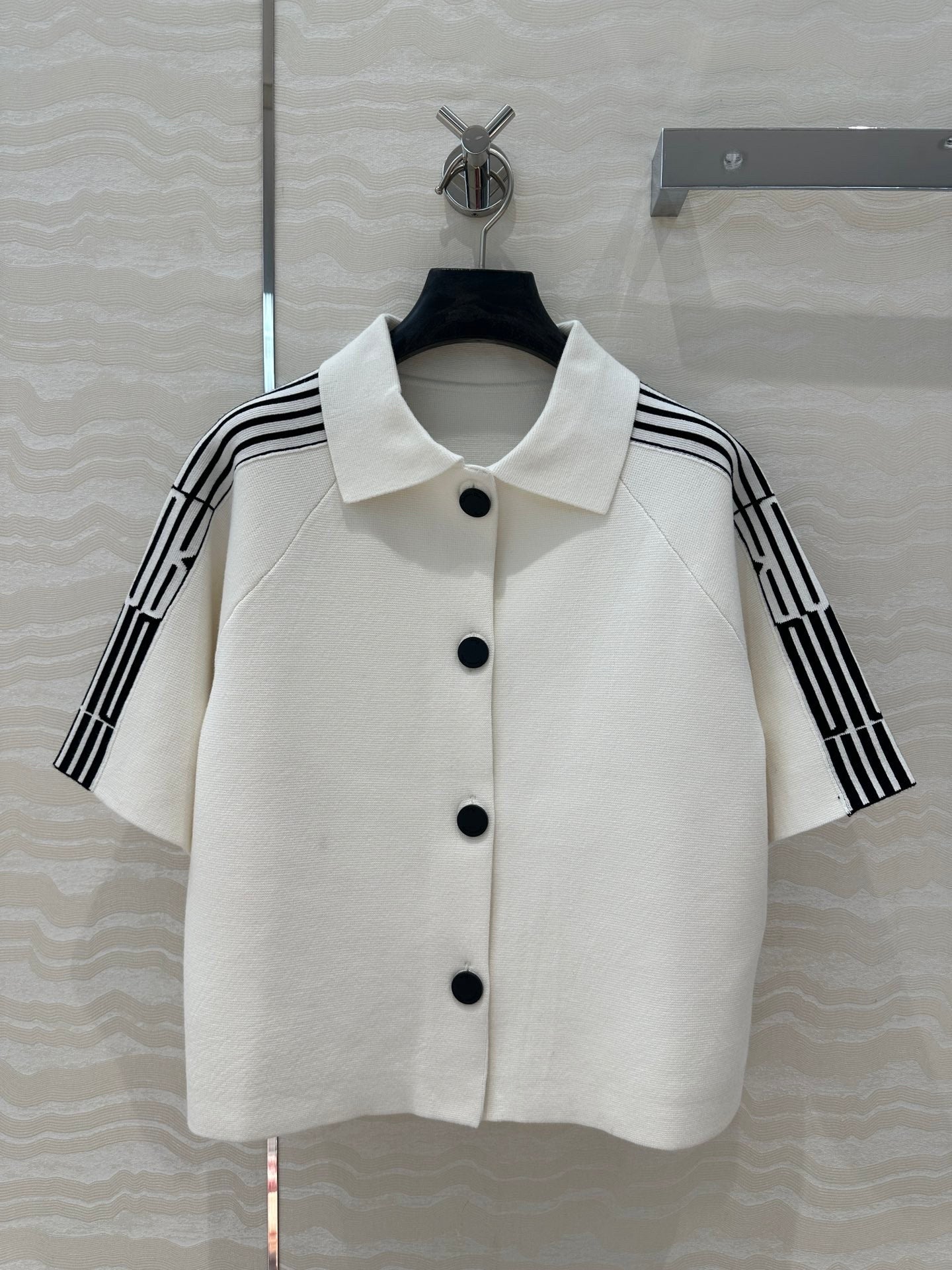 Missd Tennis - inspired Knitted Short - sleeved T - shirt Cardigan Jacket