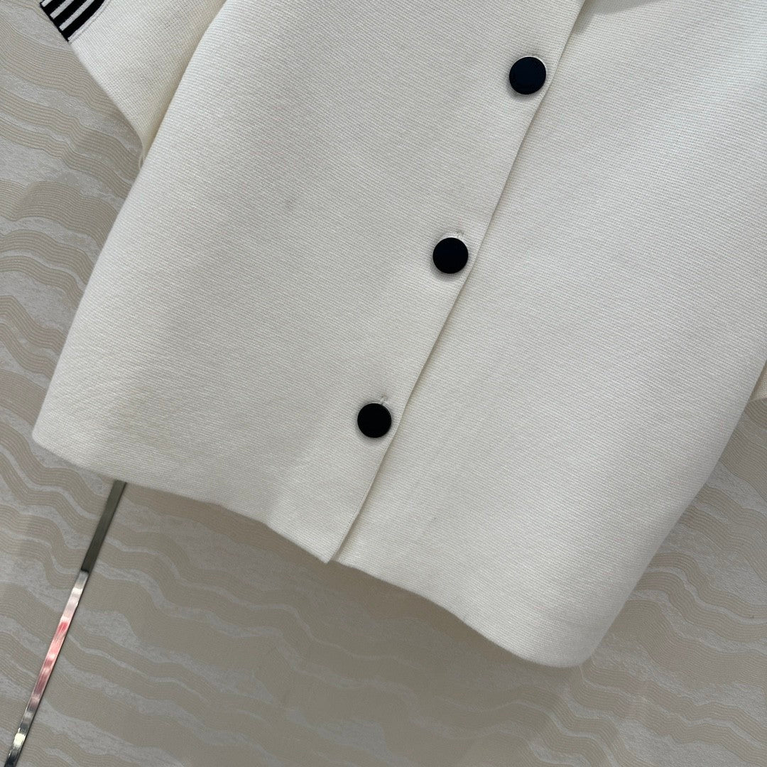 Missd Tennis - inspired Knitted Short - sleeved T - shirt Cardigan Jacket