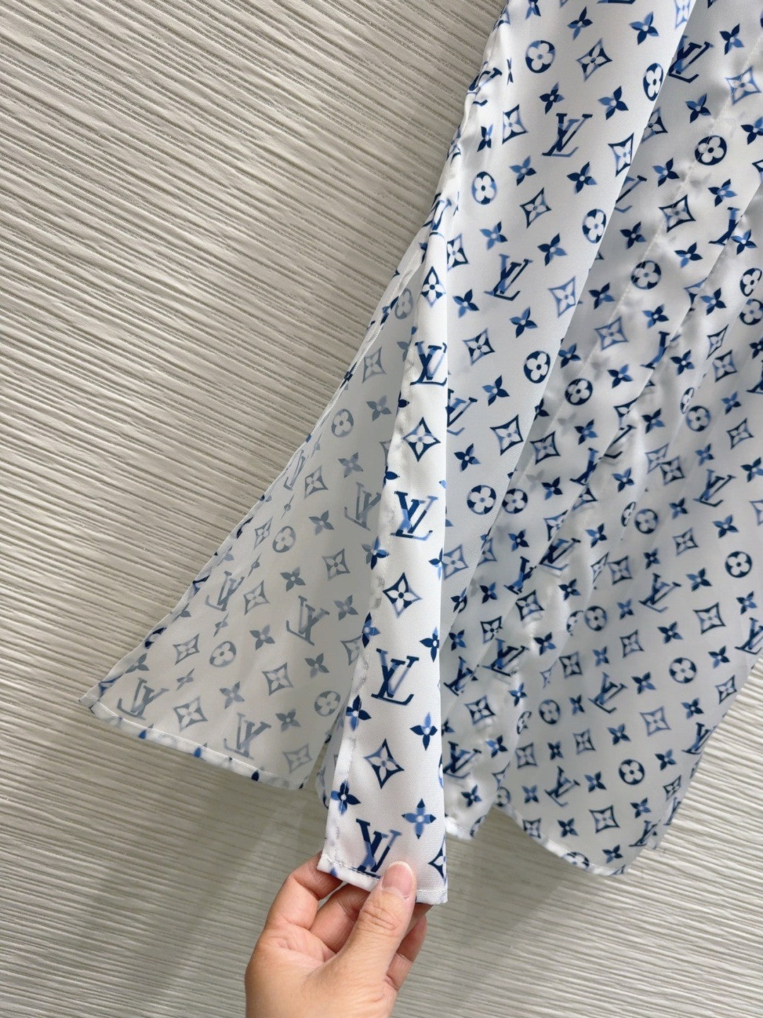 Long - sleeved Shirtdress with Printed Logo