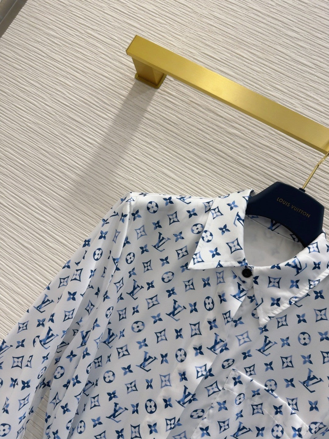 Long - sleeved Shirtdress with Printed Logo