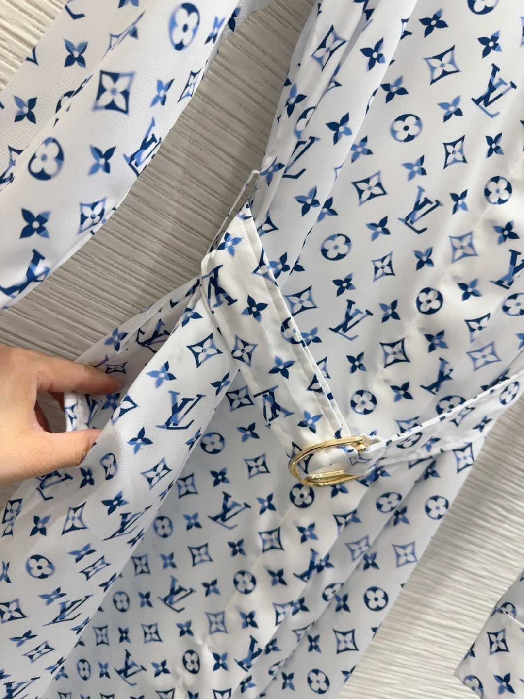 Long - sleeved Shirtdress with Printed Logo