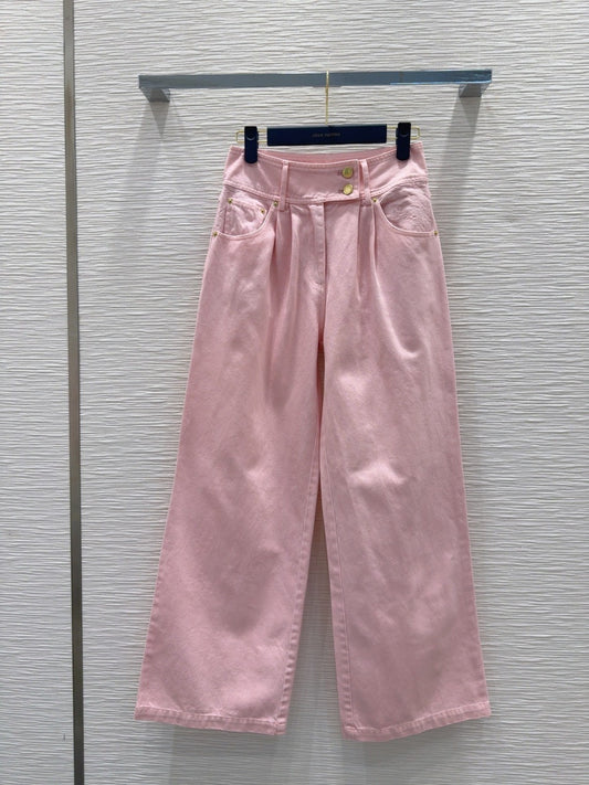 Pink Wide - Leg Trousers