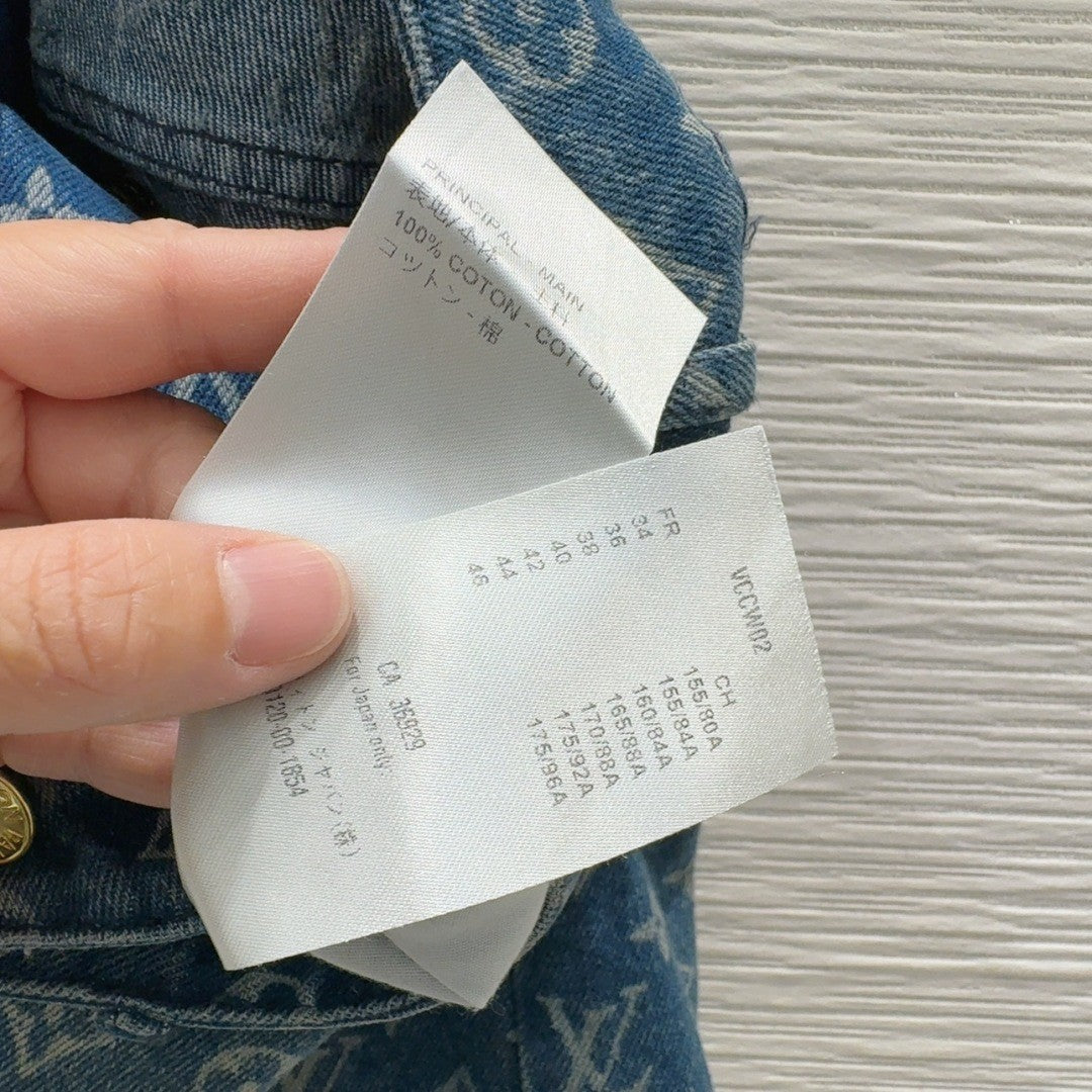 Printed Logo Denim Shorts