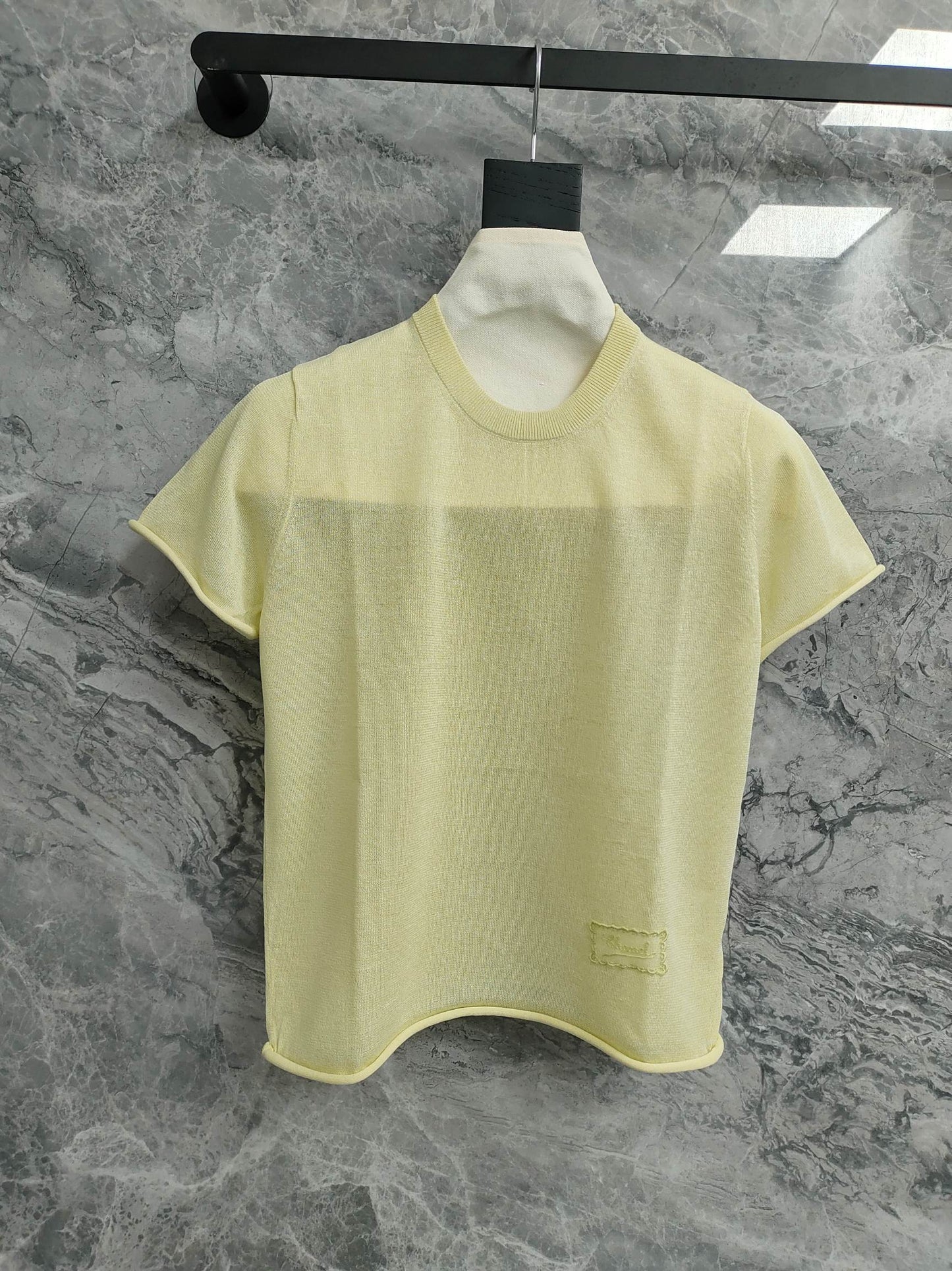 Cotton  Linen Short  sleeved Pullover T - shirt