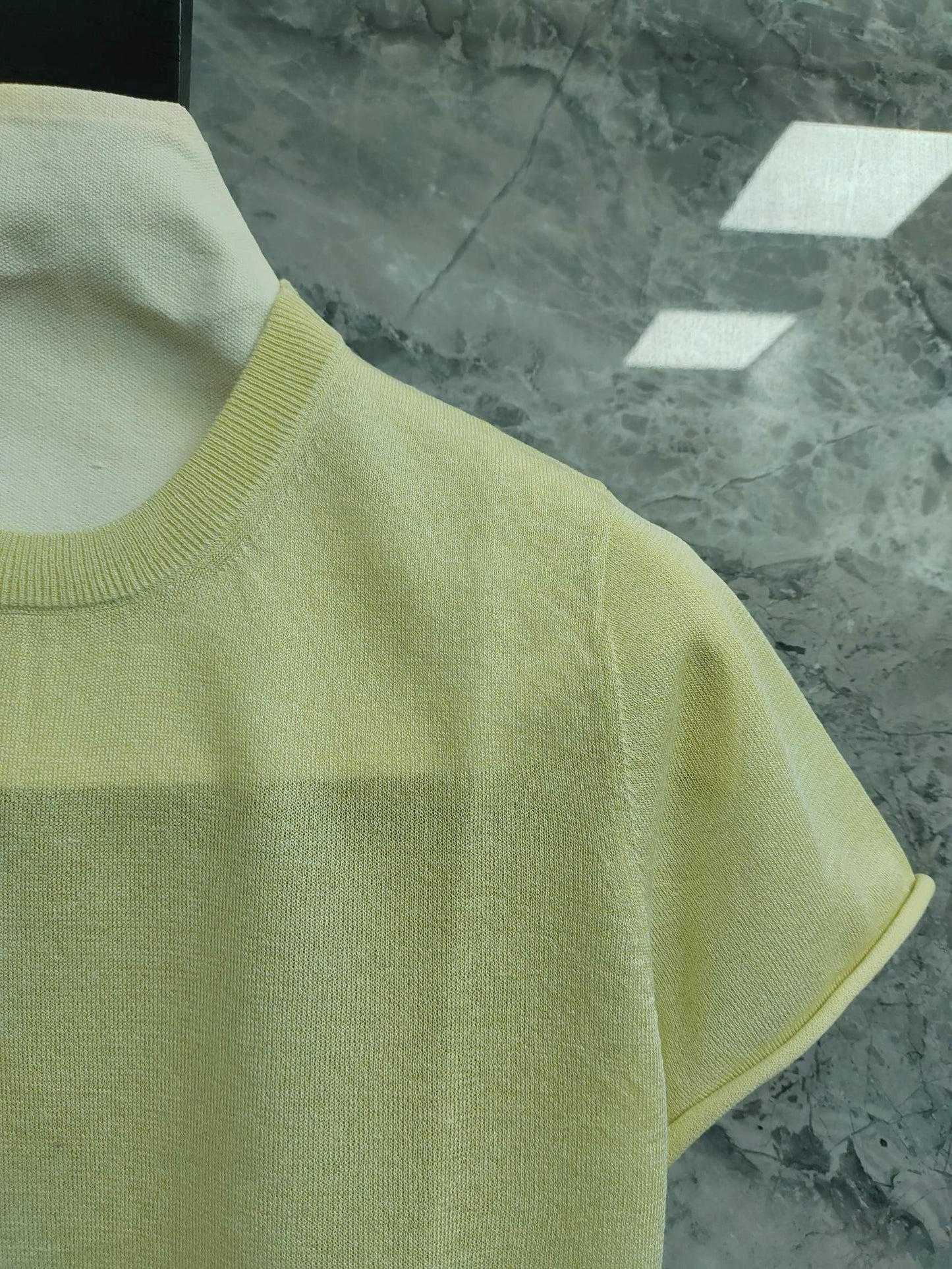 Cotton  Linen Short  sleeved Pullover T - shirt