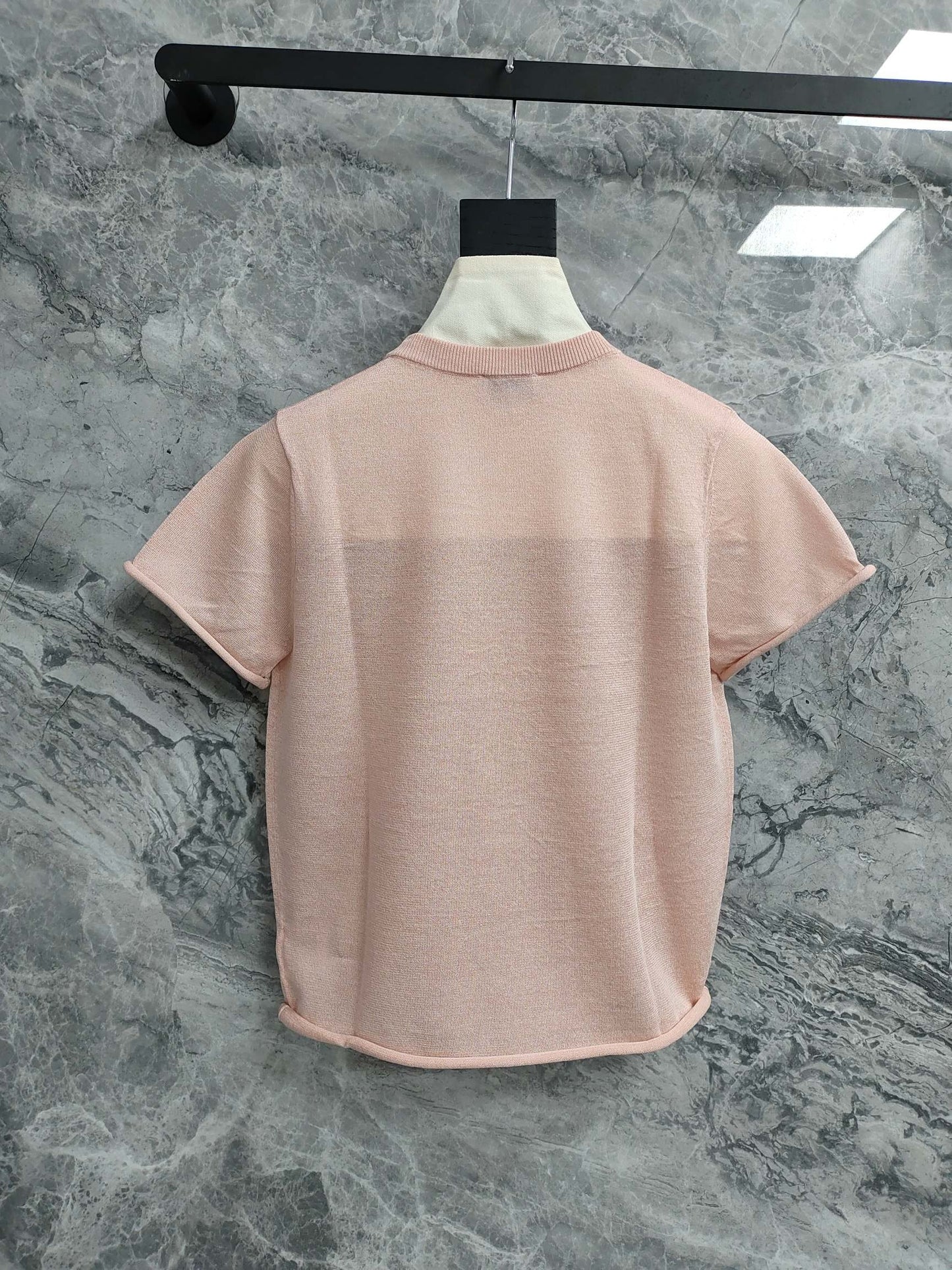 Cotton  Linen Short  sleeved Pullover T - shirt