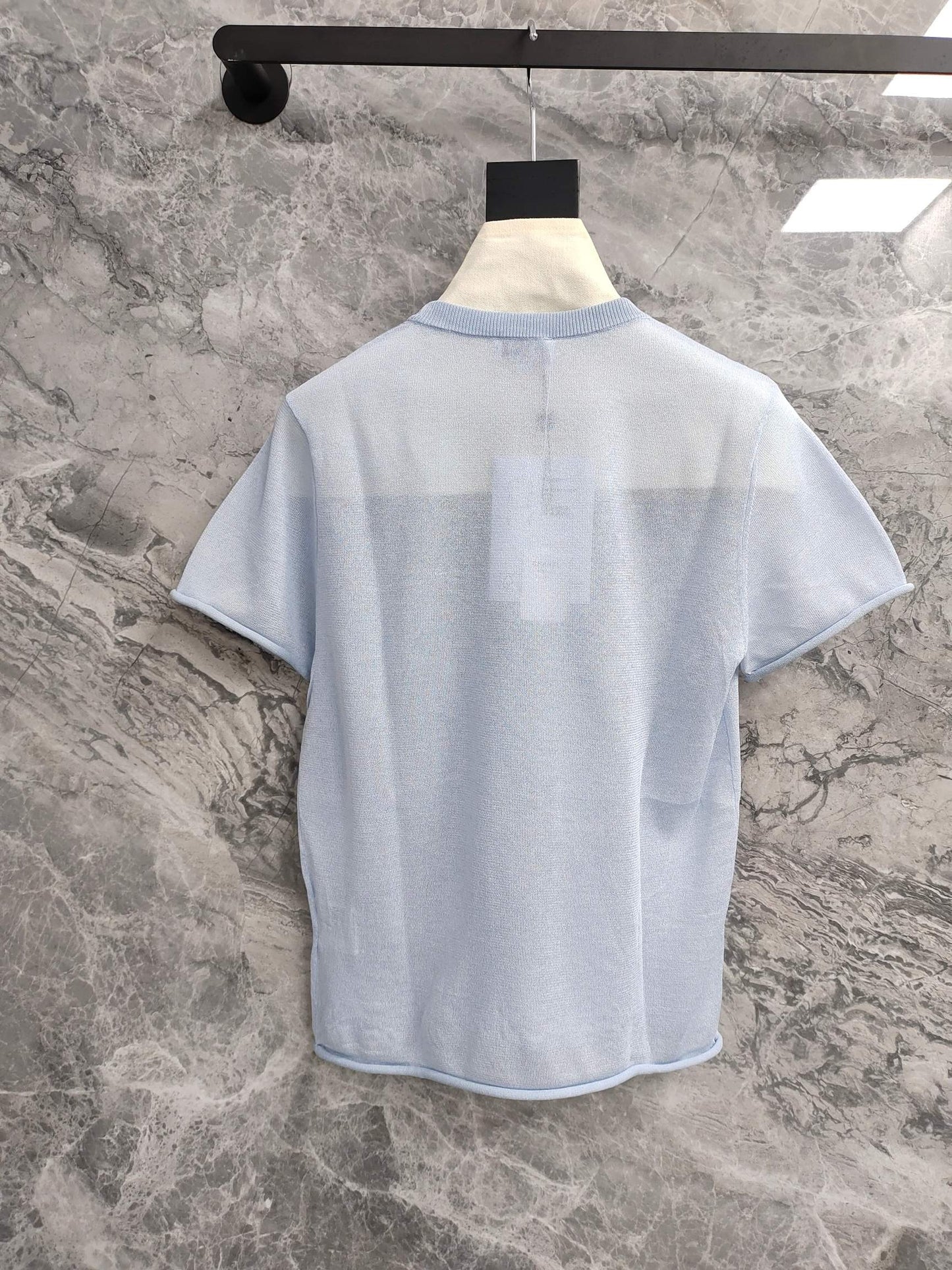 Cotton  Linen Short  sleeved Pullover T - shirt