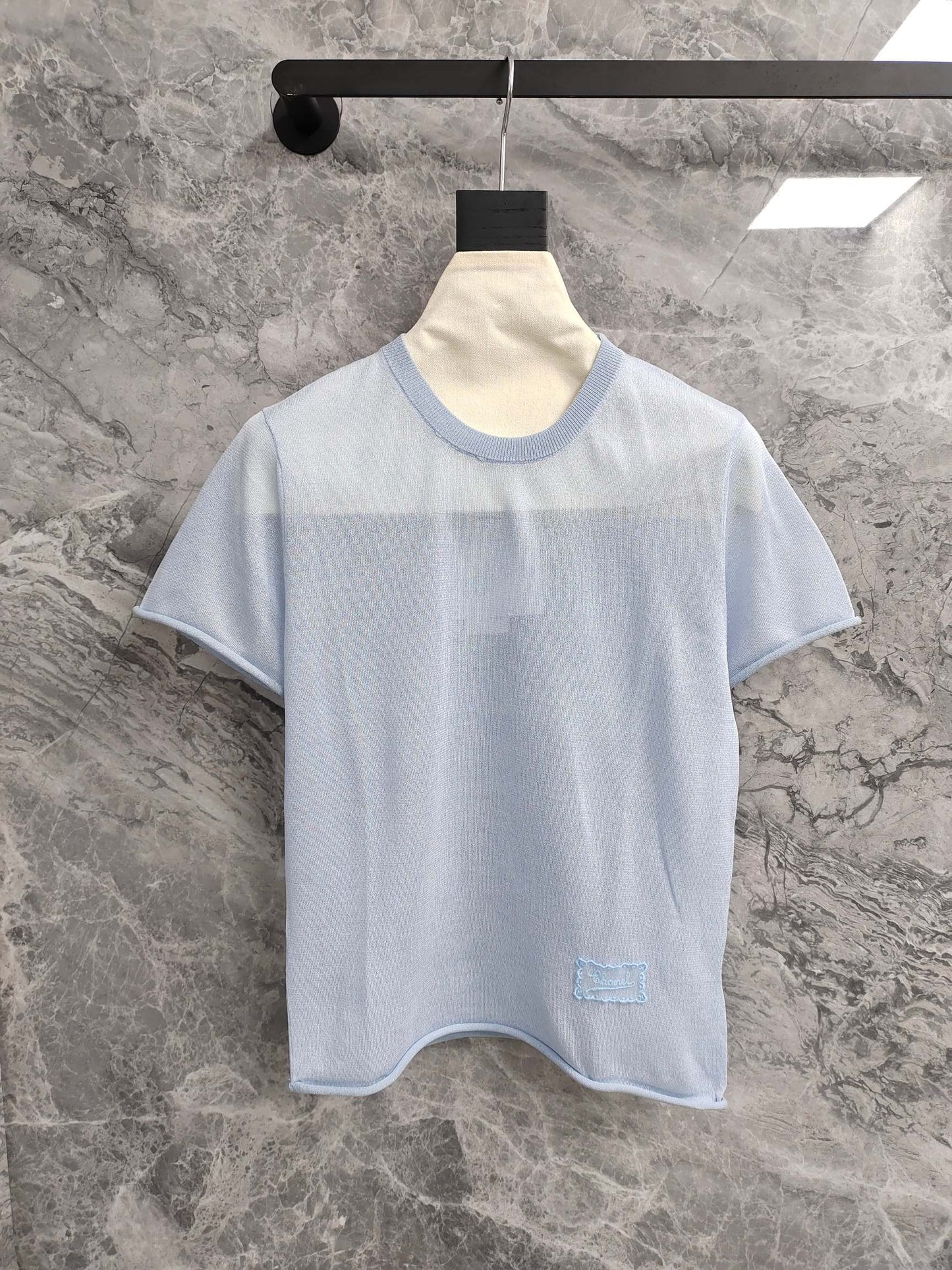 Cotton  Linen Short  sleeved Pullover T - shirt
