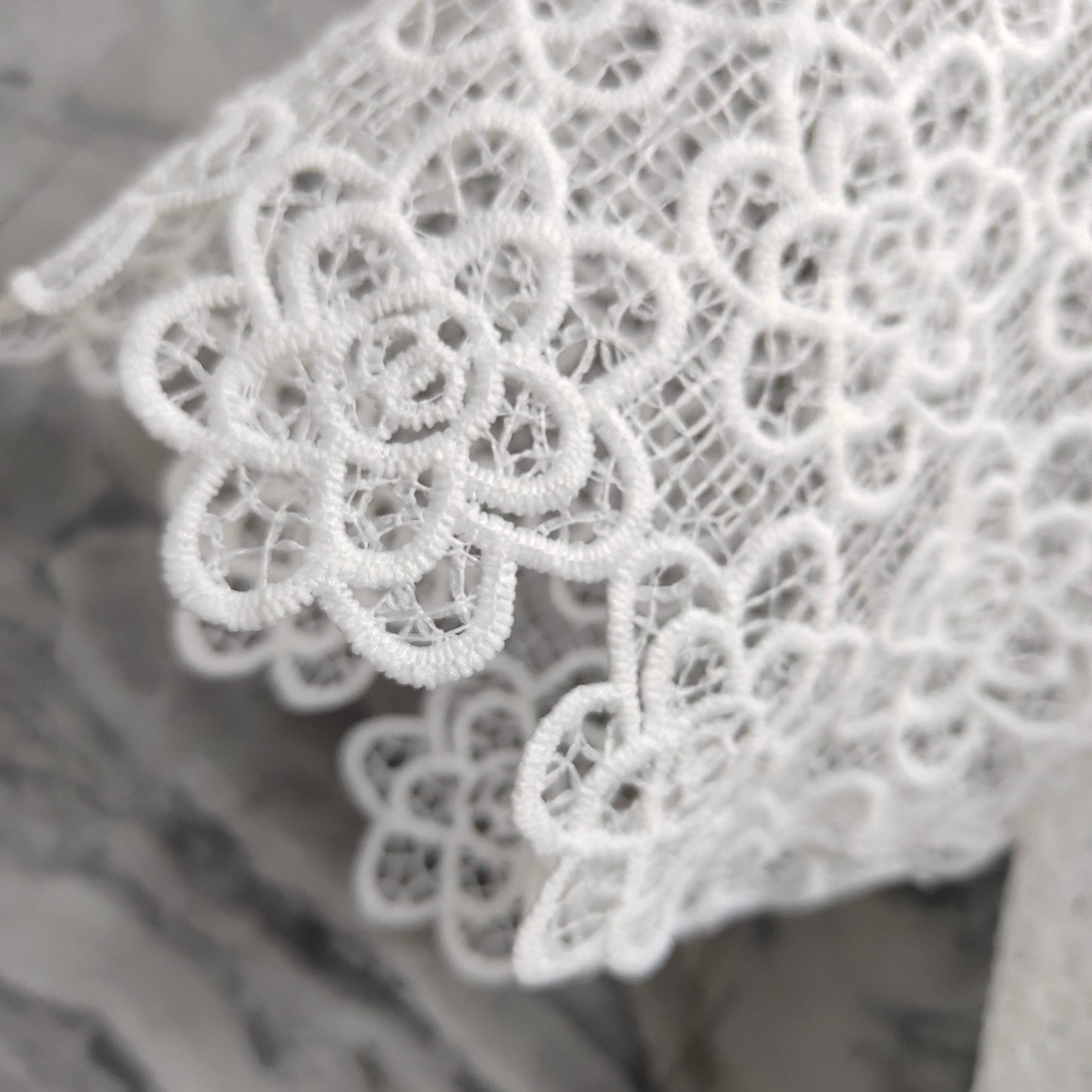 Short - sleeved Mesh T - shirt Top with Lace - trimmed Sleeves & Camellia Embellishment