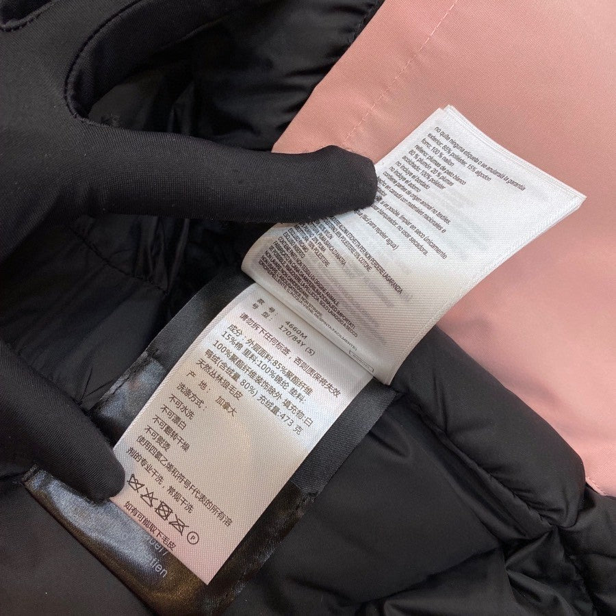 Pink Mid  length Hooded Down Jacket