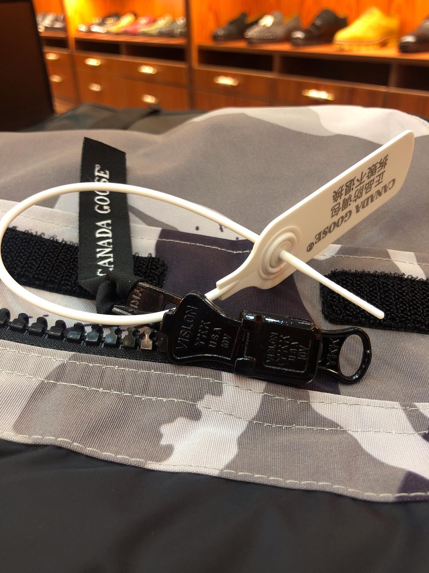 Camouflage Mid  length Hooded Down Jacket