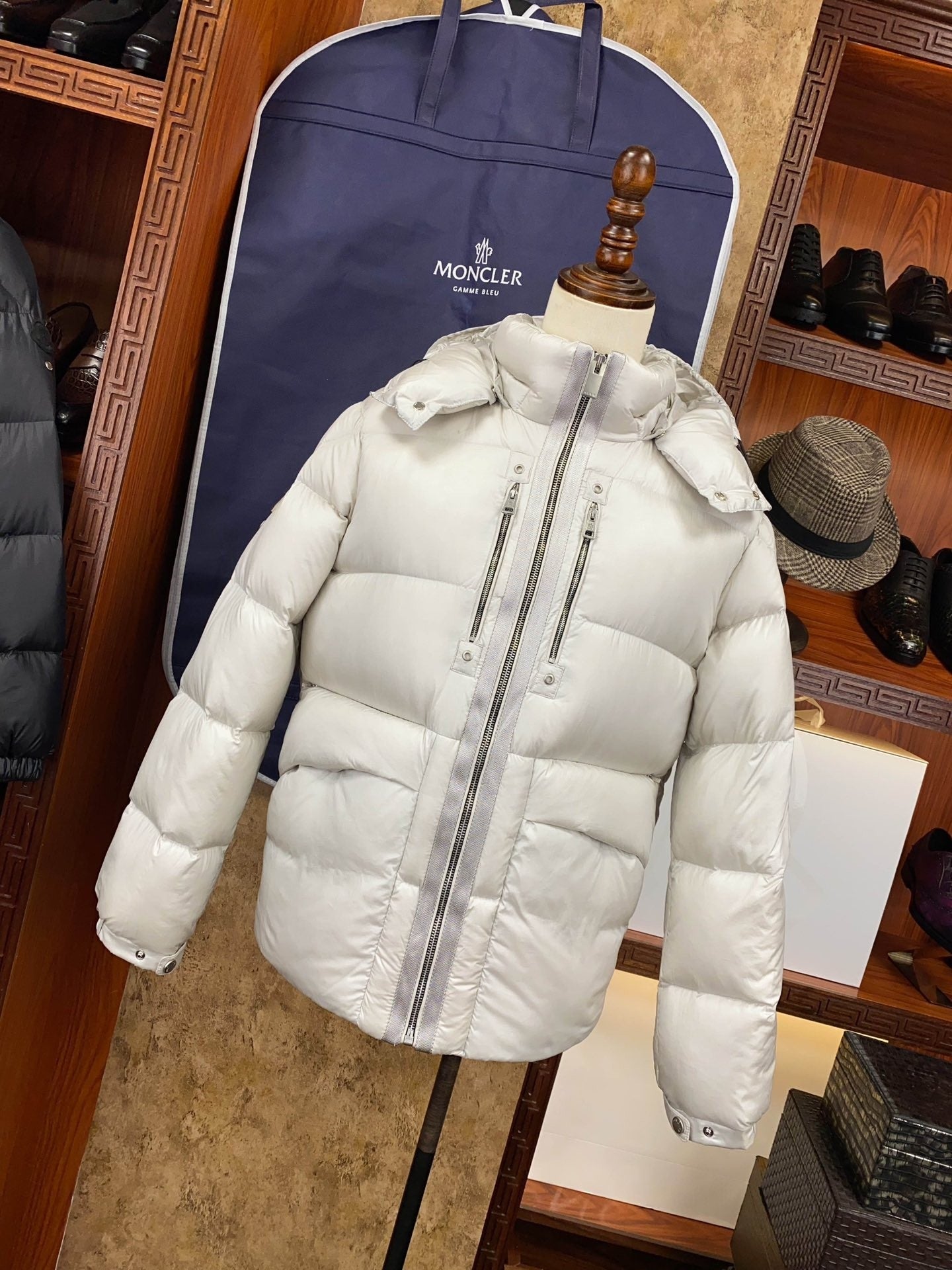 Silver  grey Women's Short  length Down Jacket