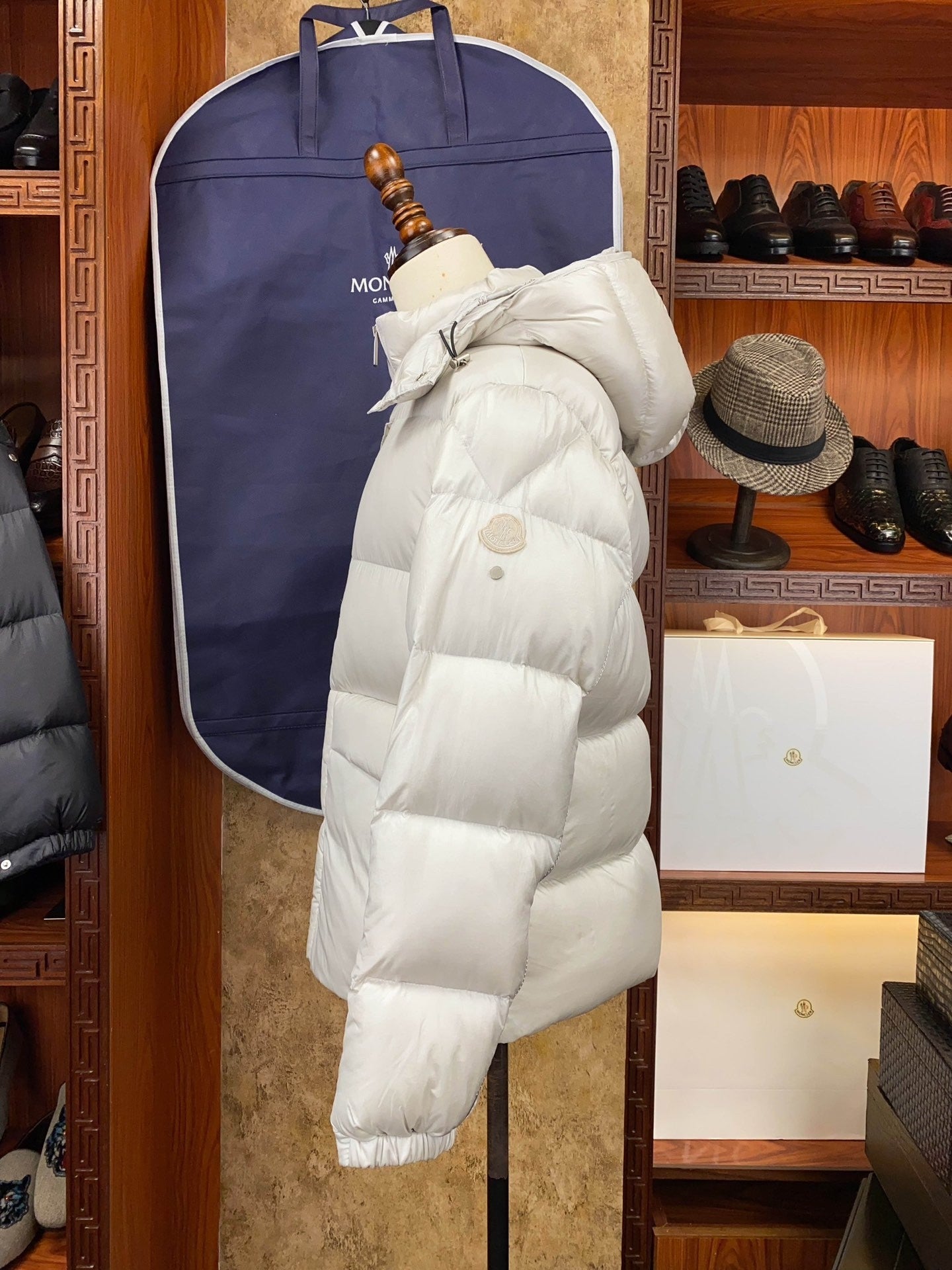Silver  grey Women's Short  length Down Jacket