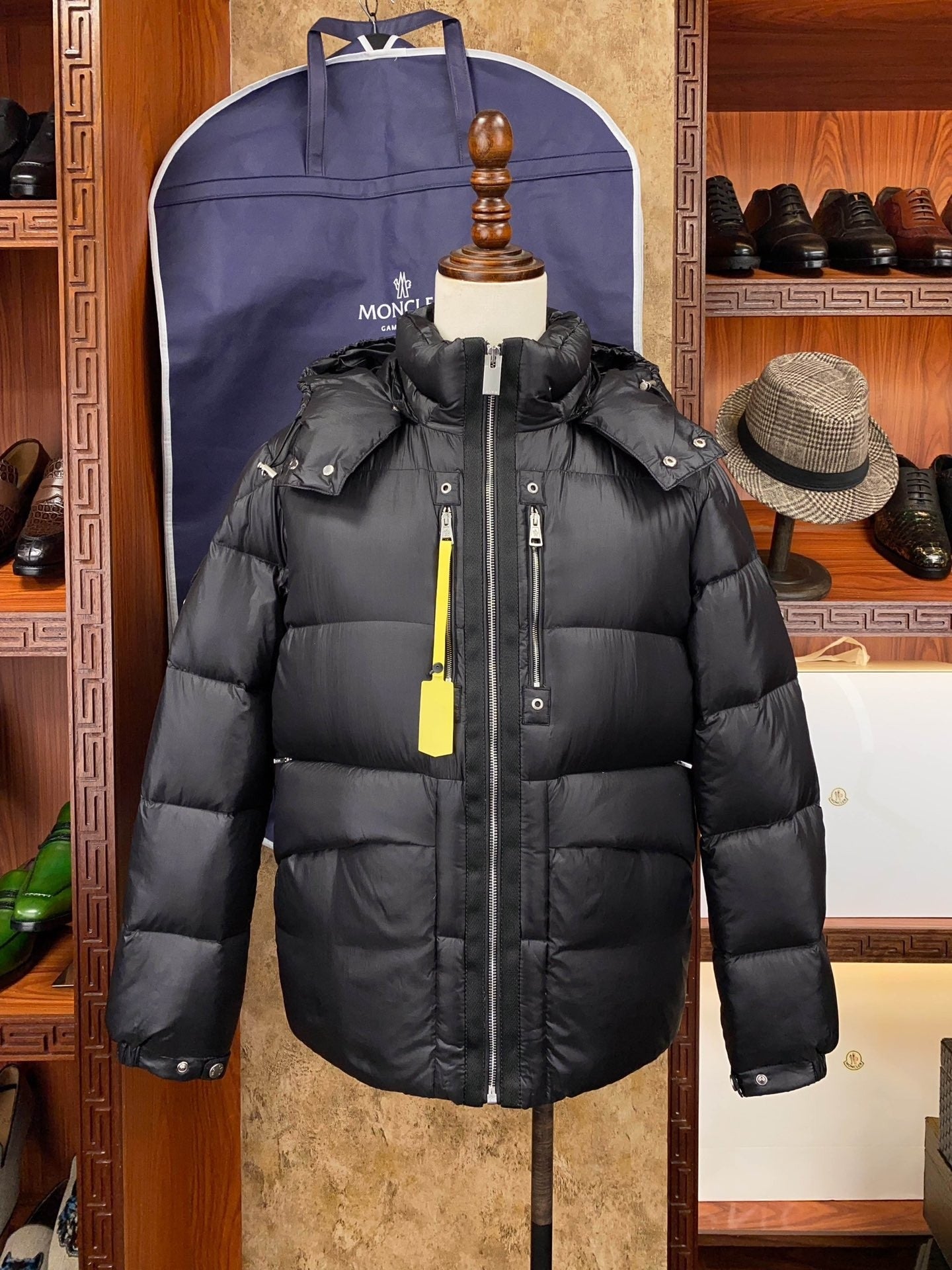 Black Women's Short  length Down Jacket