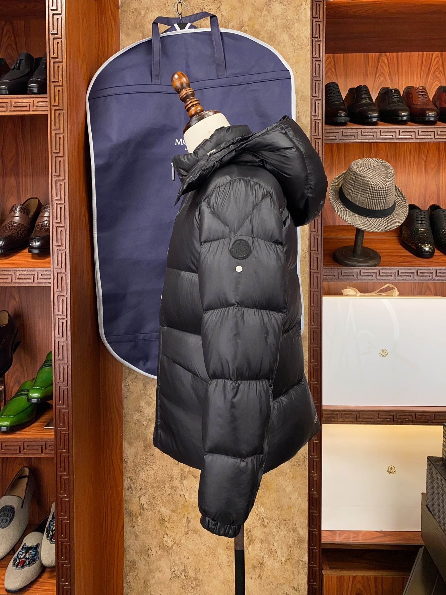 Black Women's Short  length Down Jacket