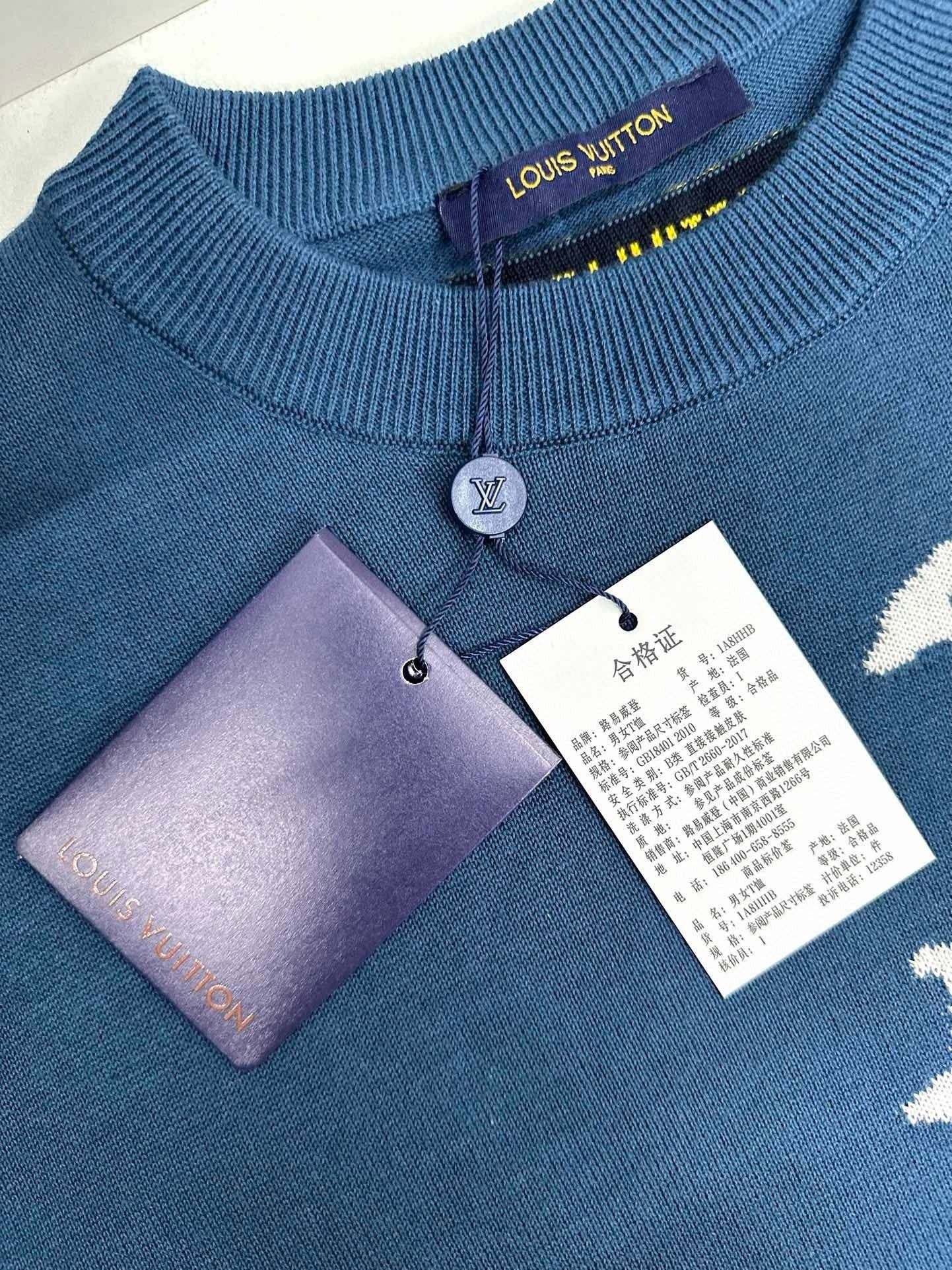 Jazz Music Jacquard Knit Crew Neck Short - Sleeve T - Shirt