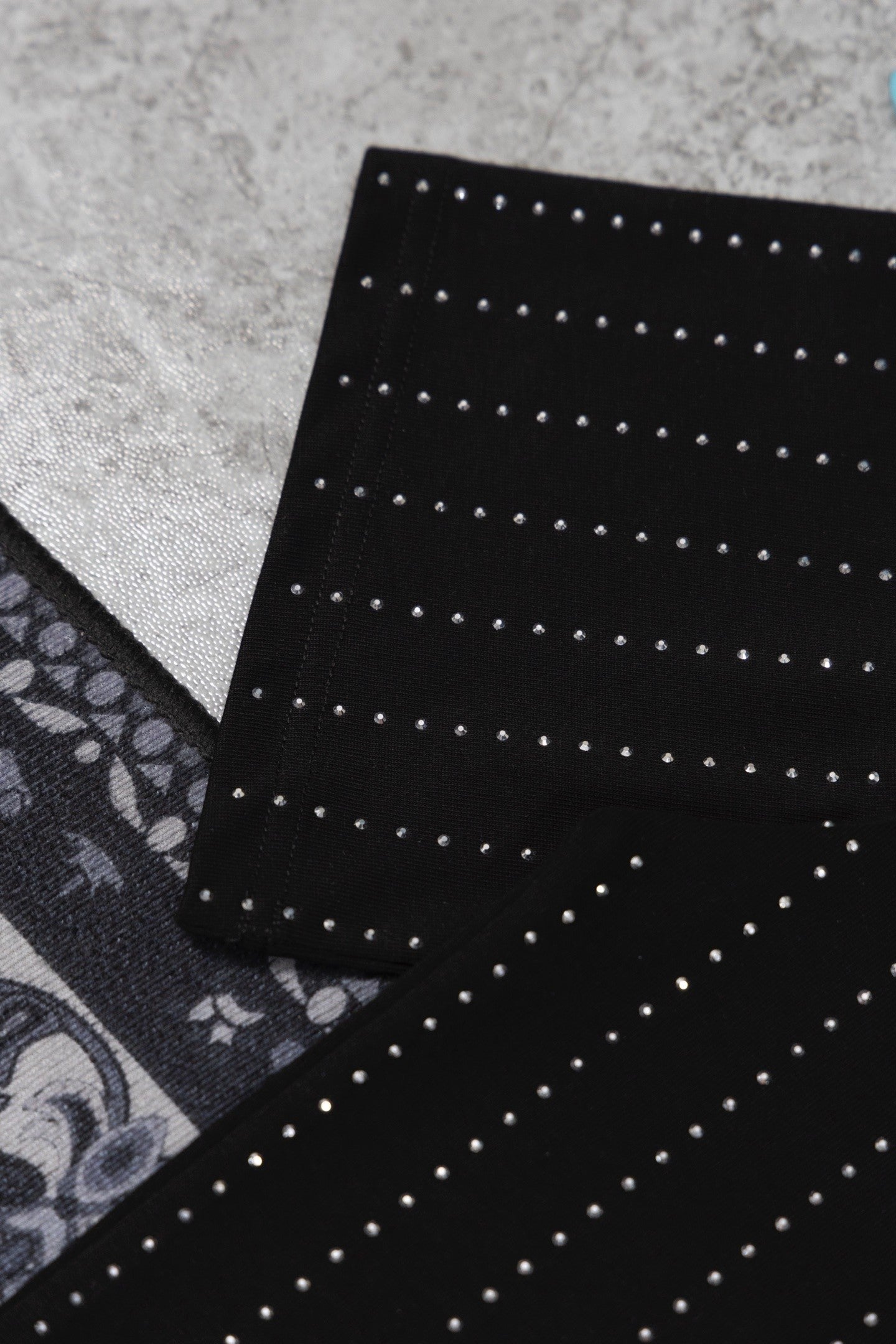 Black Short  Sleeve T - Shirt with Heat  Set Rhinestones