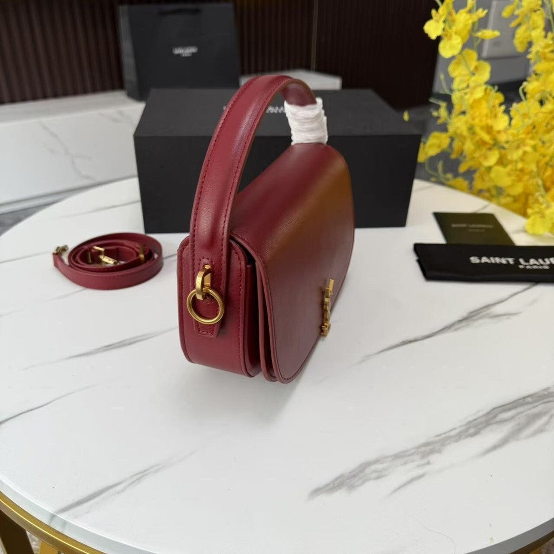 burgundy Leather Handbag