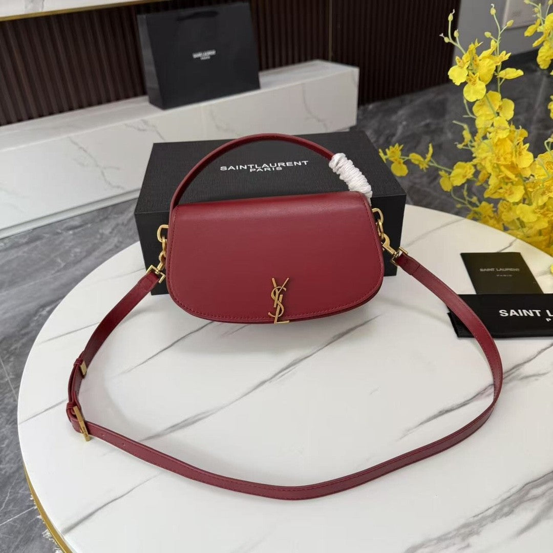 burgundy Leather Handbag